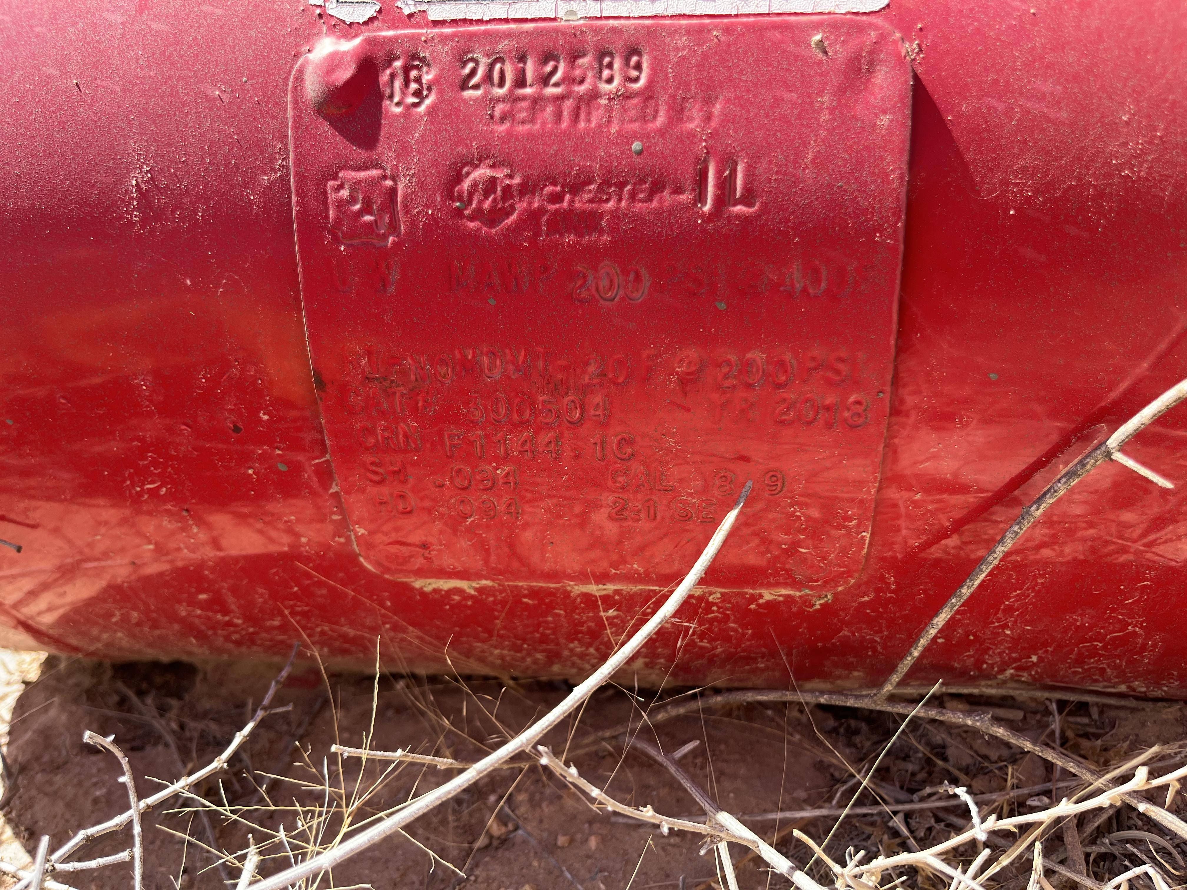 Used Blowcase, Horizontal, 8.9 gal, 200#