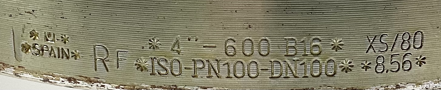 Flange, Pipe, 4", RFWN, 600, XH