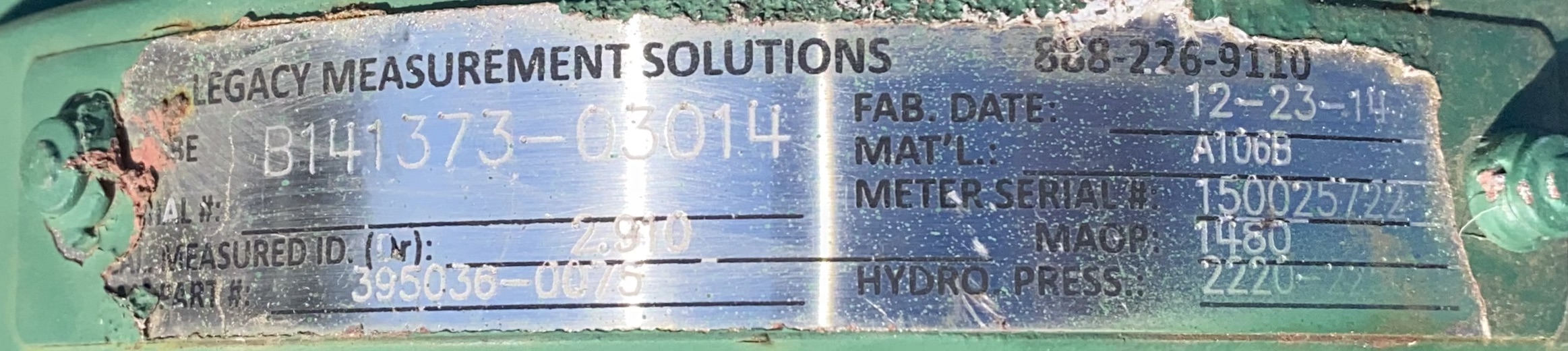 Meter Run, 3", 1480#