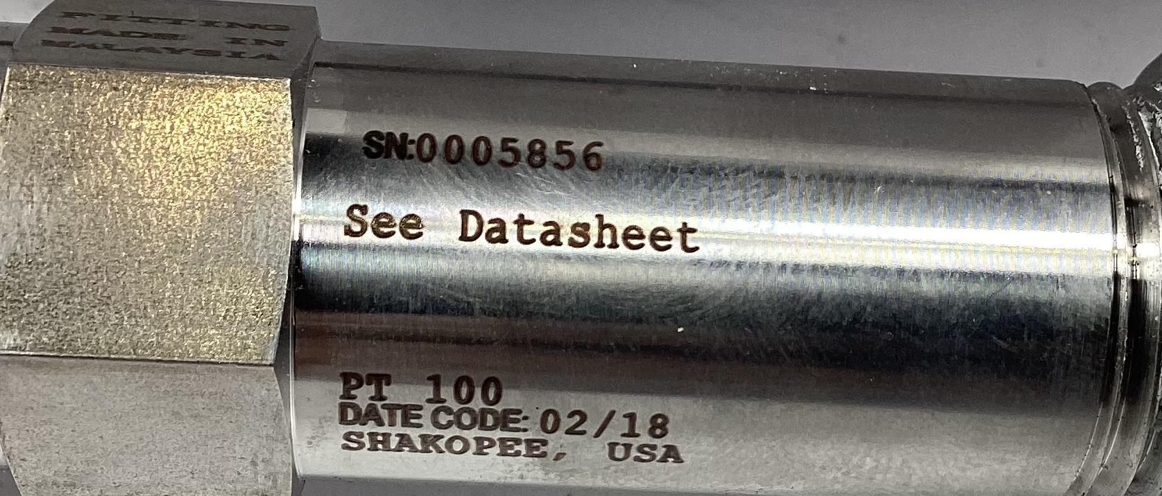 Thermocouple, Rosemount, 1/2"x8-1/2",