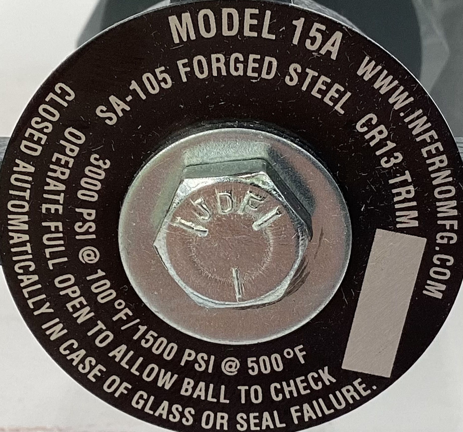 Valve, Gauge, Inferno, 1/2"x1/2", 3000#