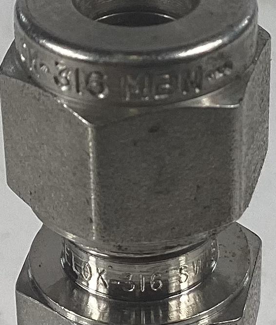 Fitting, Tube, Stainless Steel, Male, 1/4"x1/4", Tubing x MNPT