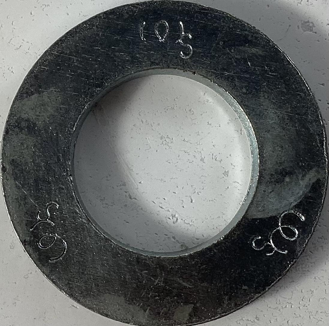 Used Washer, 7/8", Flat, Zinc Plated