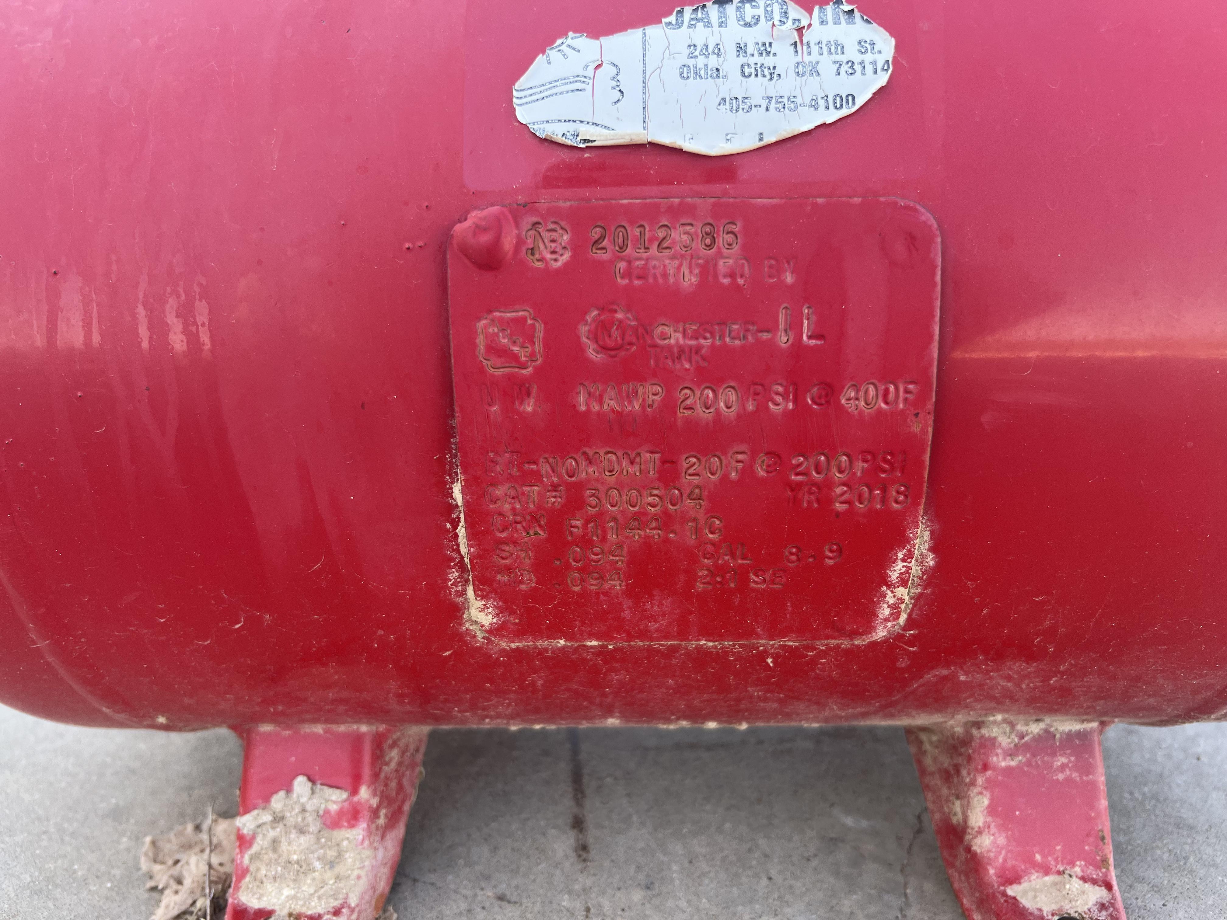 Used Blowcase, Horizontal, 8.9 gal, 200#