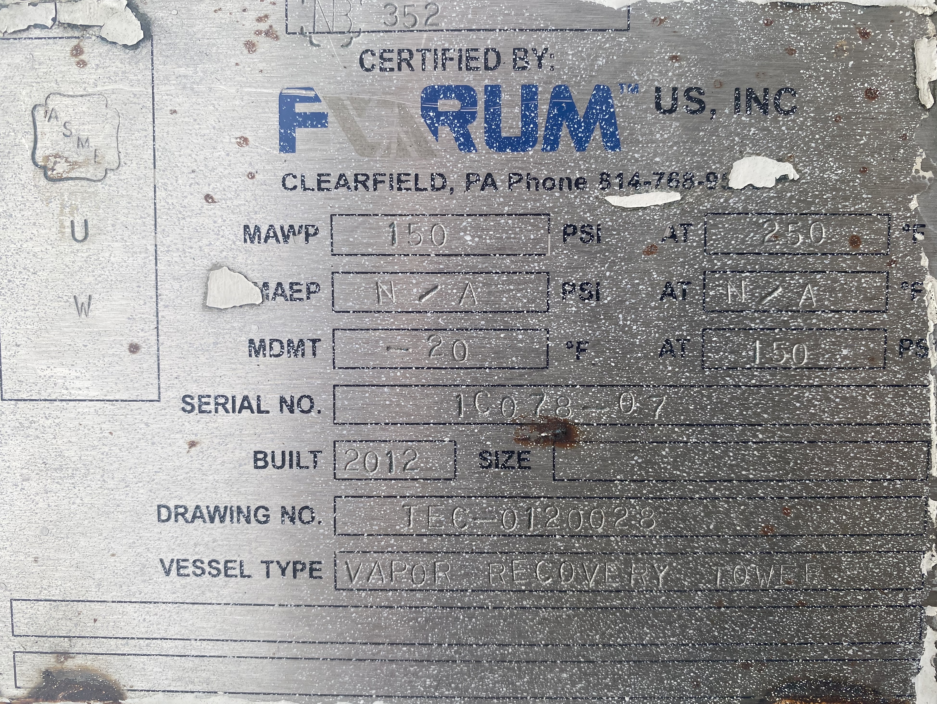 Used VRT, 30"x30', 150#