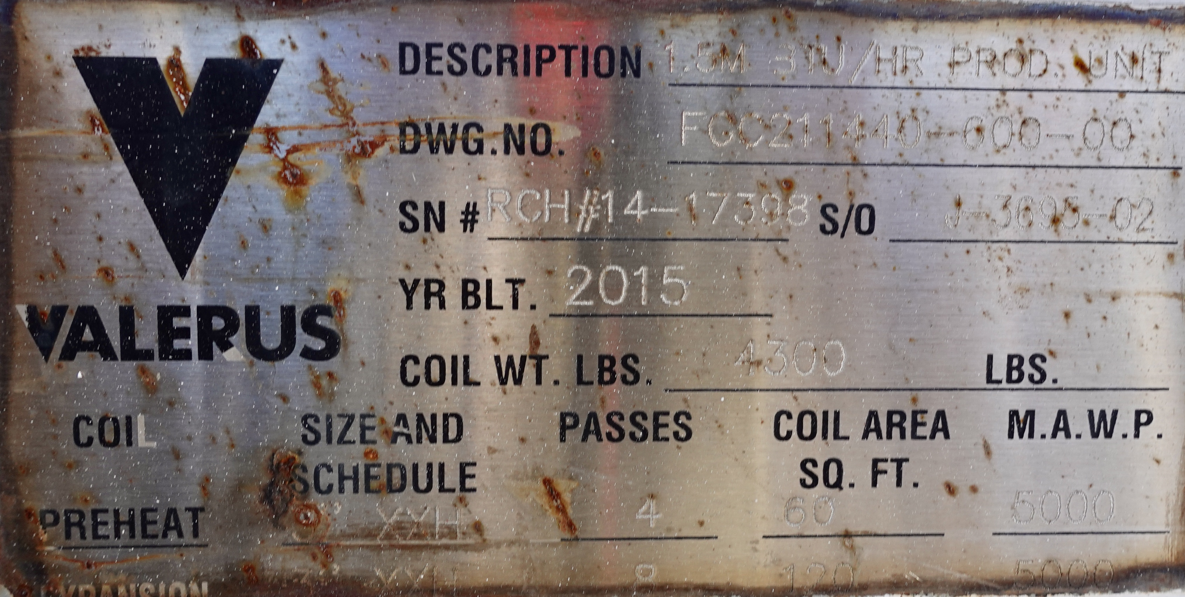 Used Line Heater, 1.5 mmbtu, 3", 5000#