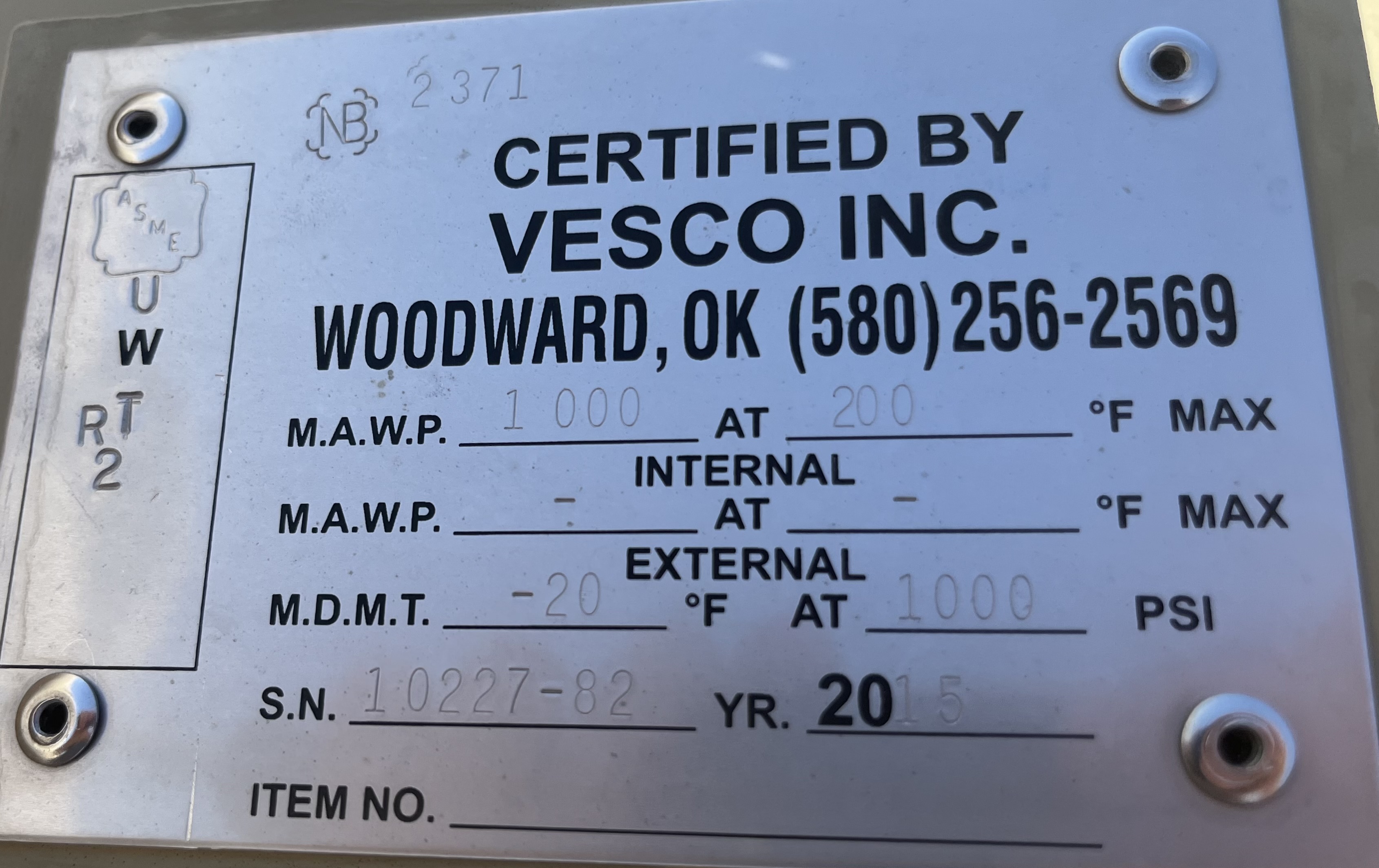 Used Separator, Vertical, 2P, 48"X10', 1000#