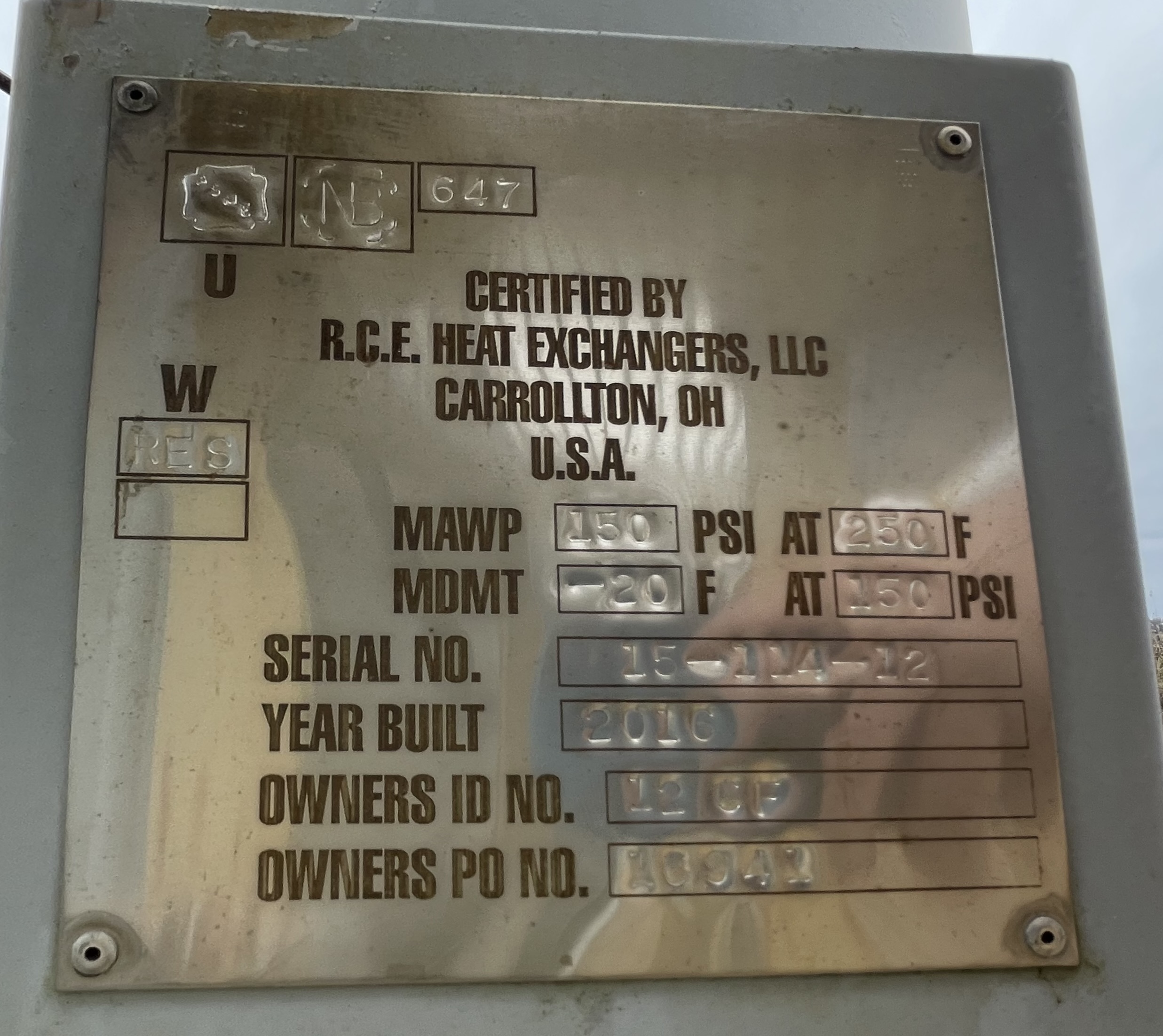 Used Dehy, 500 mbtu, 36" Tower