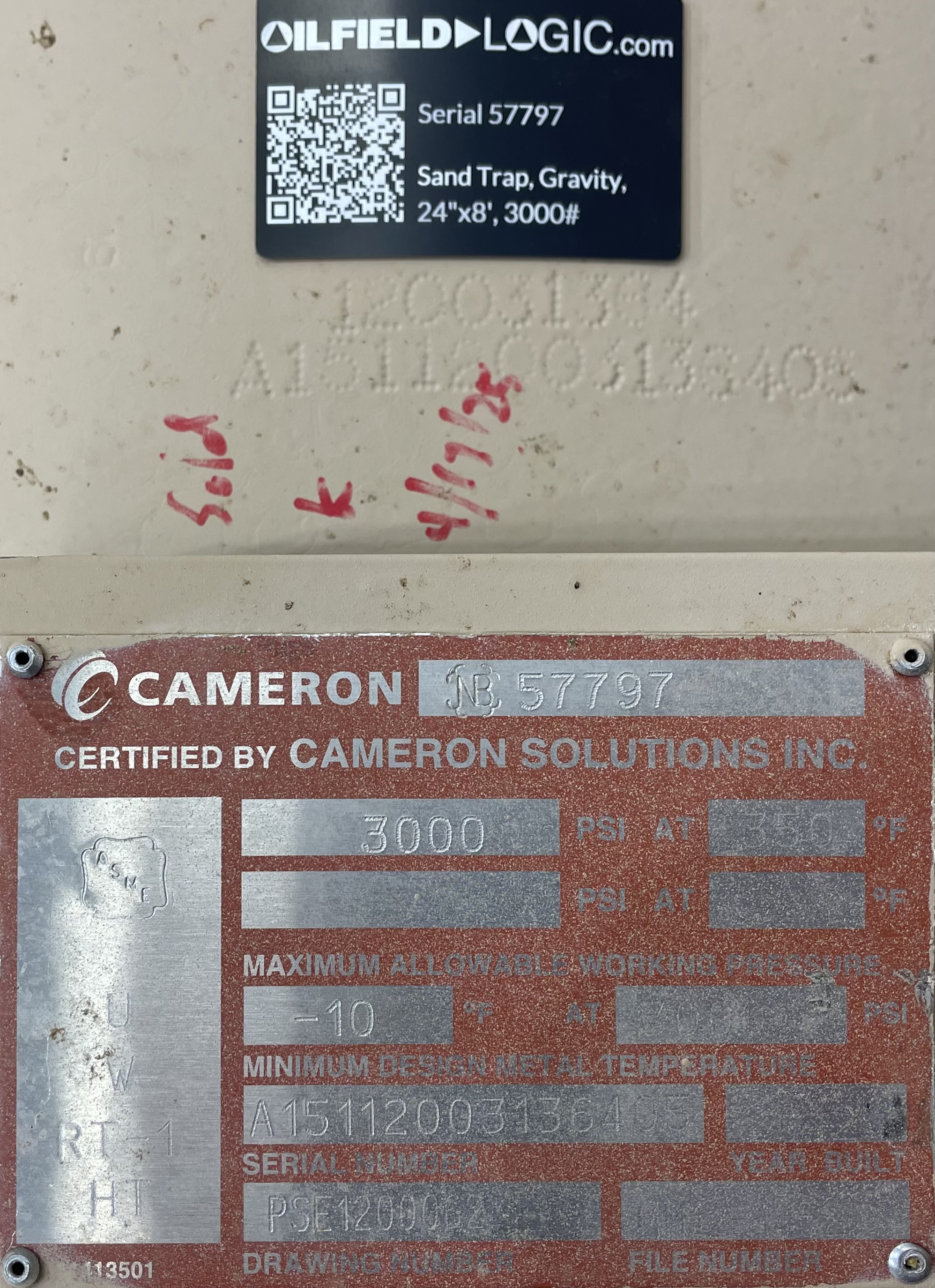 Used Sand Trap, Gravity, 24"x8', 3000#