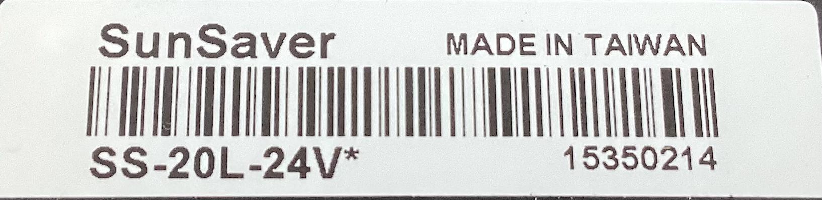 Controller, Solar, SunSaver-20L, 24V