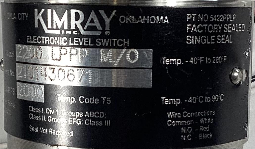 Switch, Level, 2" 2,000, Kimray