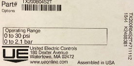 Transmitter, Pressure, 1/2", 30#