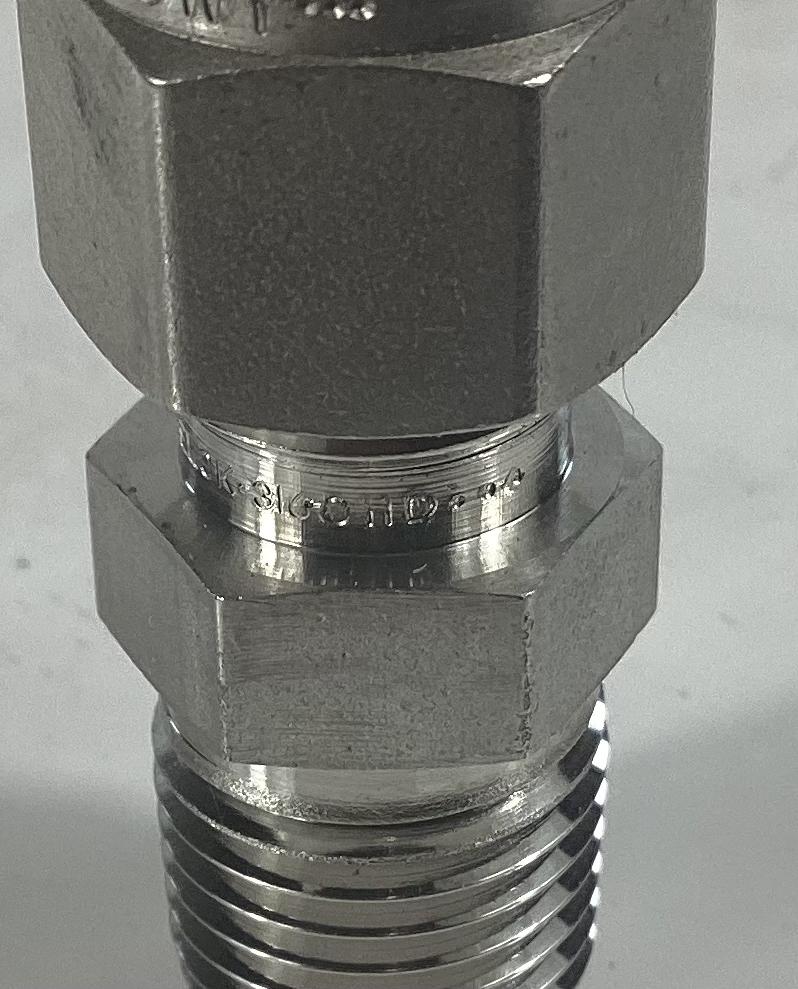 Fitting, Tube, Stainless Steel, Male, 3/8"x1/4", Tubing x MNPT