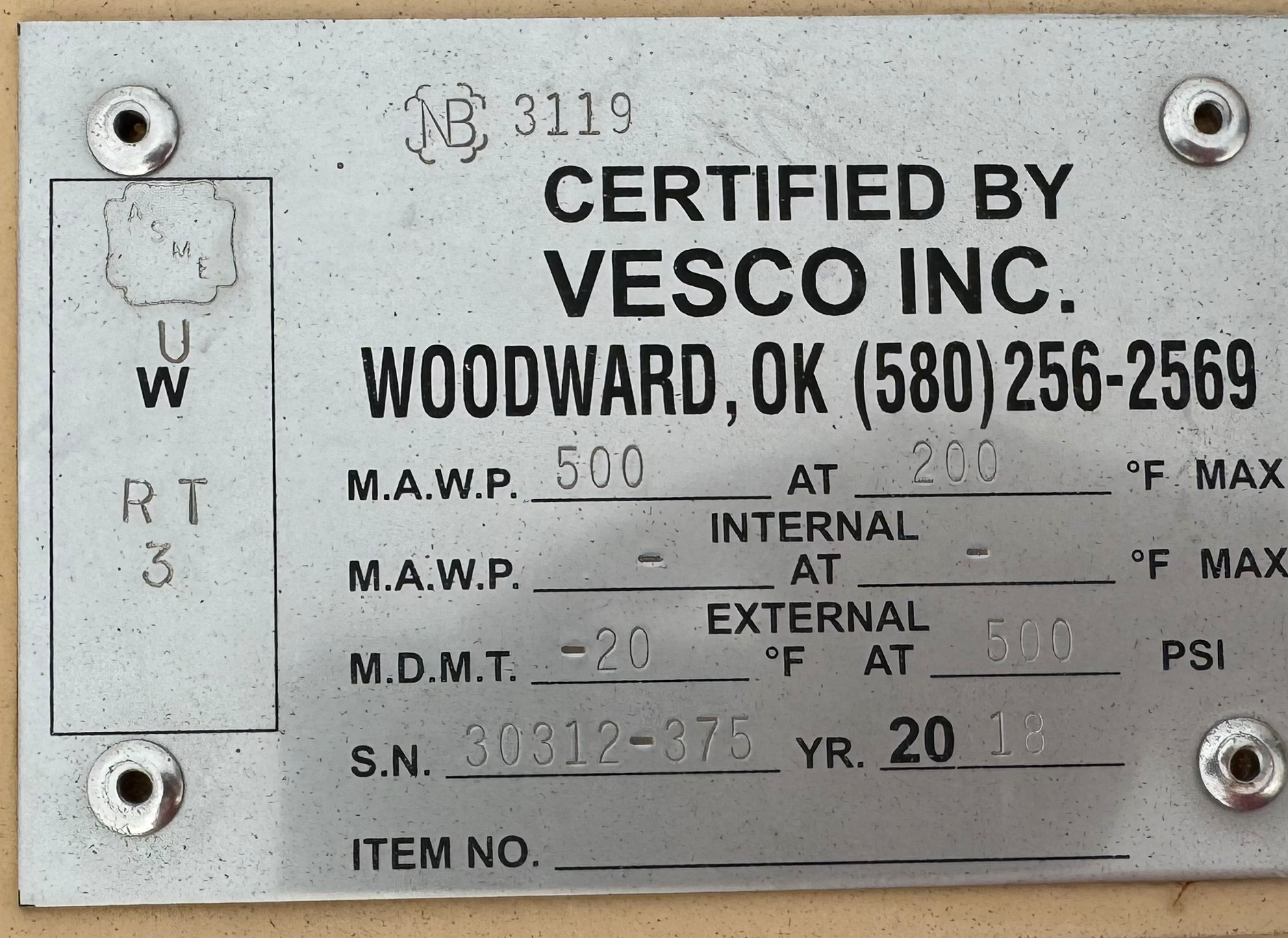 Used Separator, Vertical, 30"x10', 500#