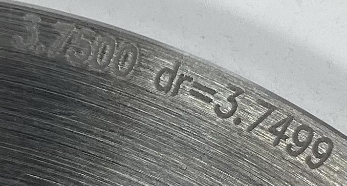 Orifice, Plate, 6", 3.7500", Daniel, RF150-2500, SS