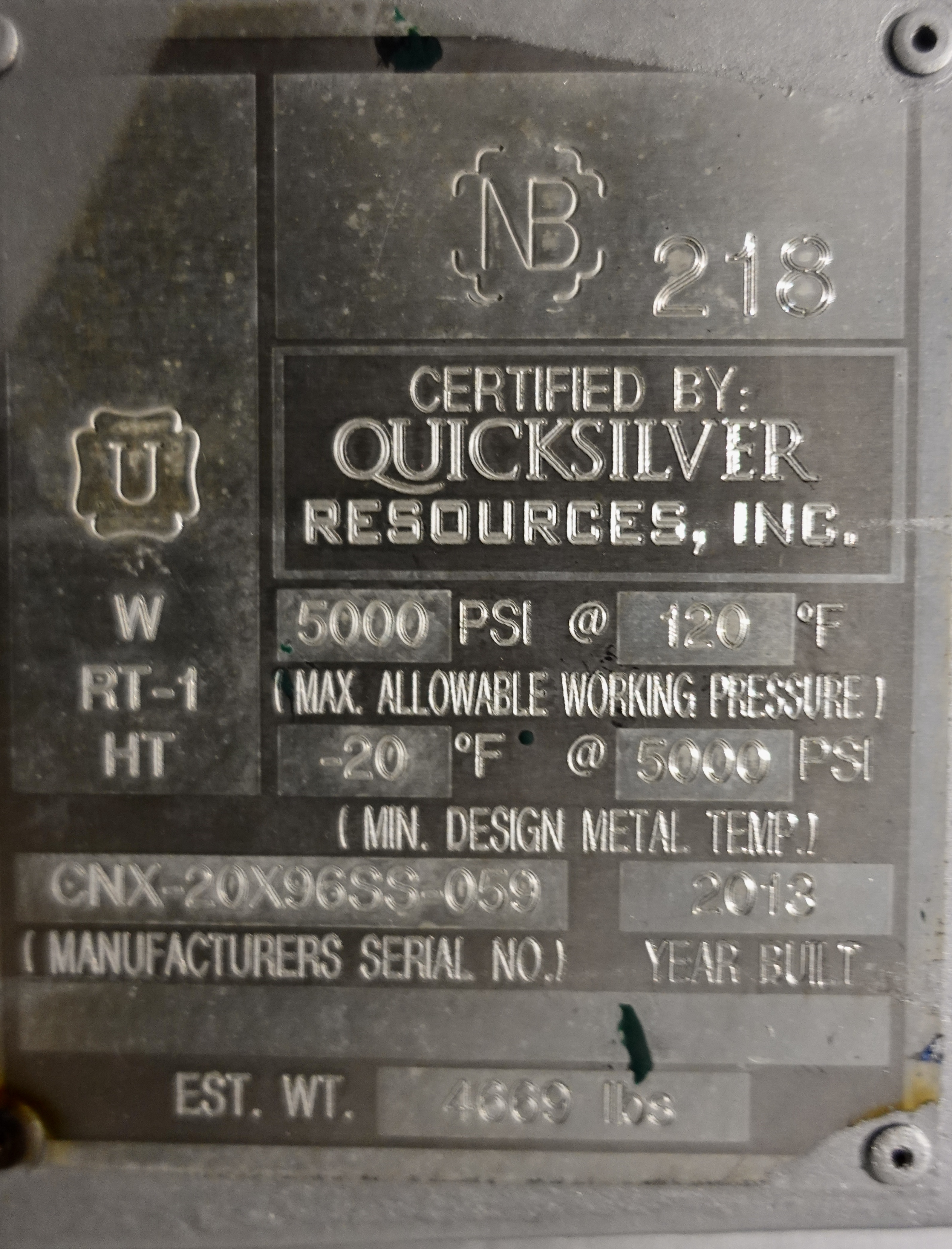 Used Sand Trap, Gravity, 20"x8', 5000#