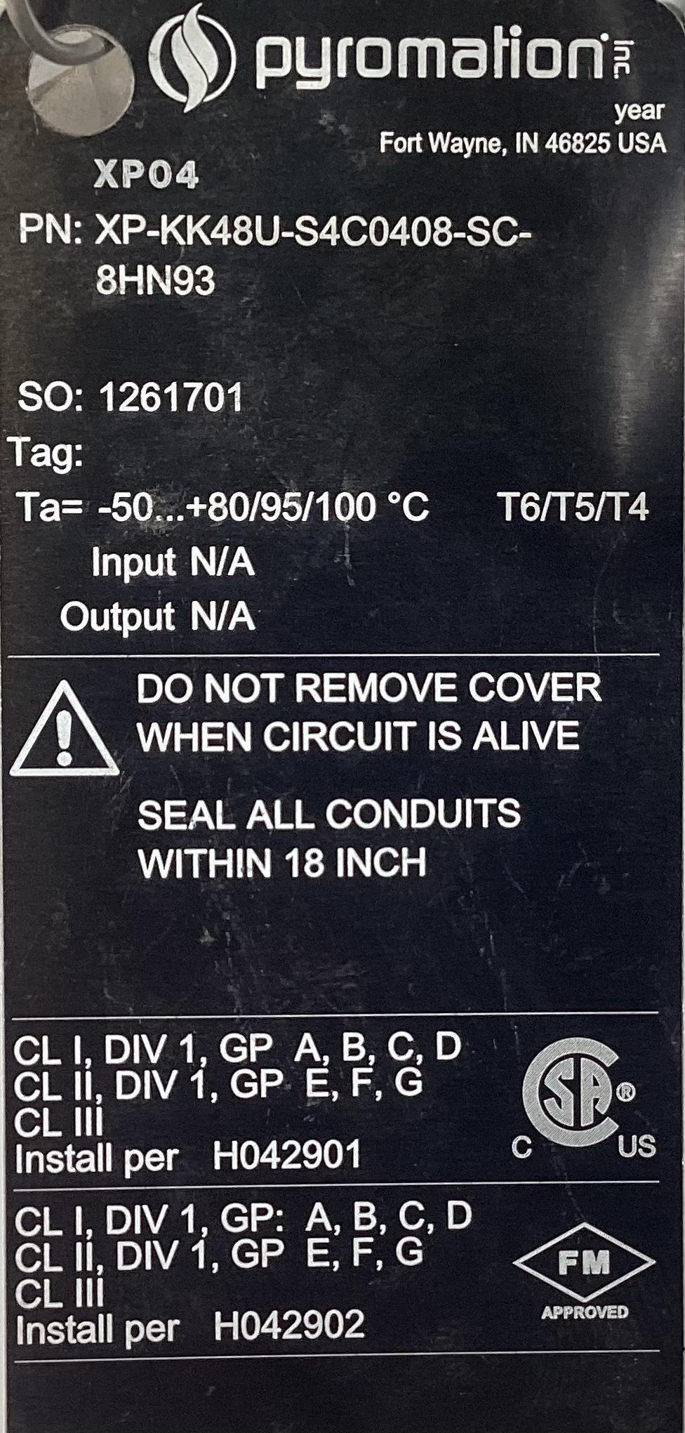 Sensor, Temperature, Thermocouple, FCX, 3/4"x1/2"x2-1/2"