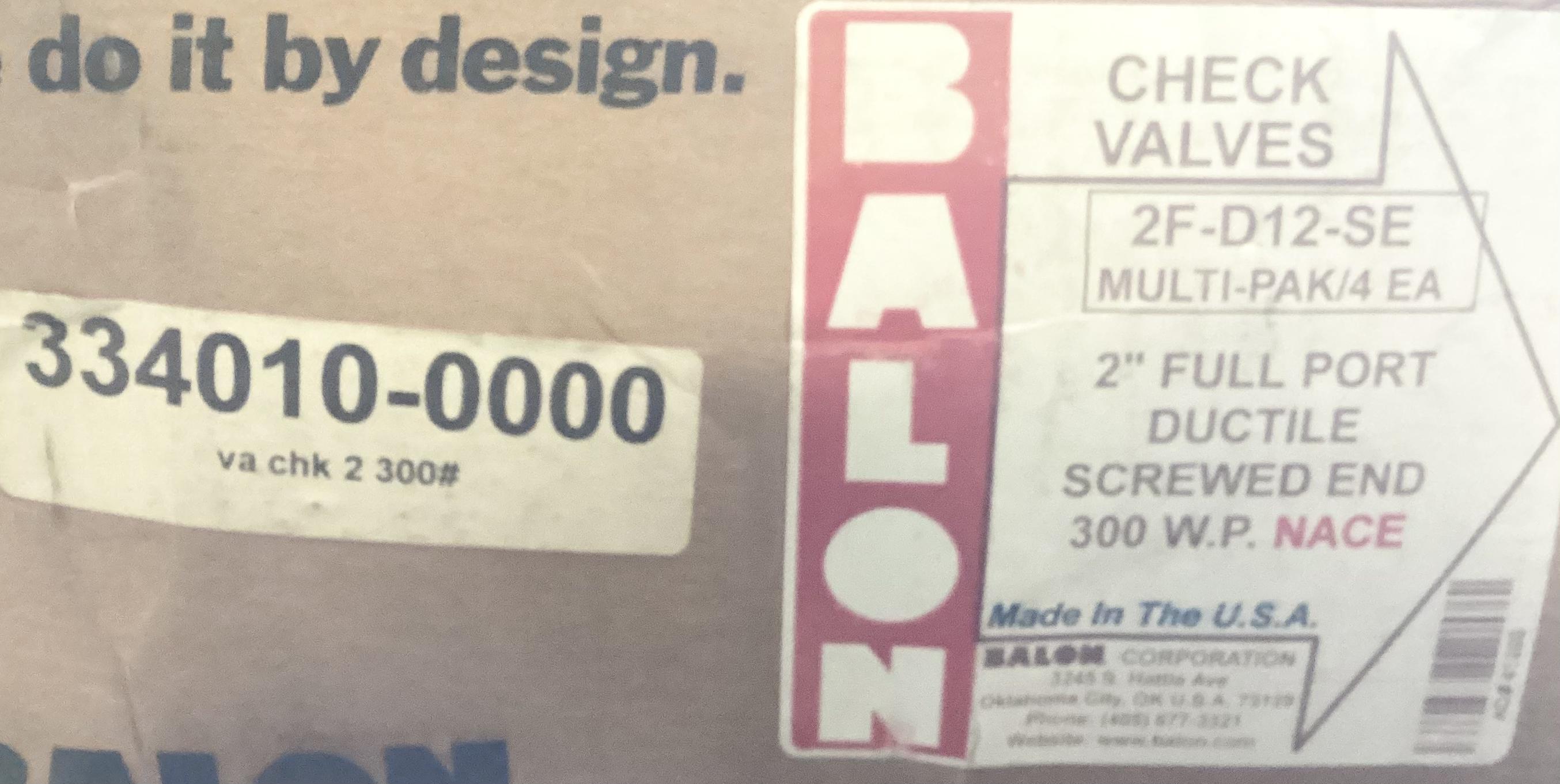Valve, Check, Balon, 2", 300#
