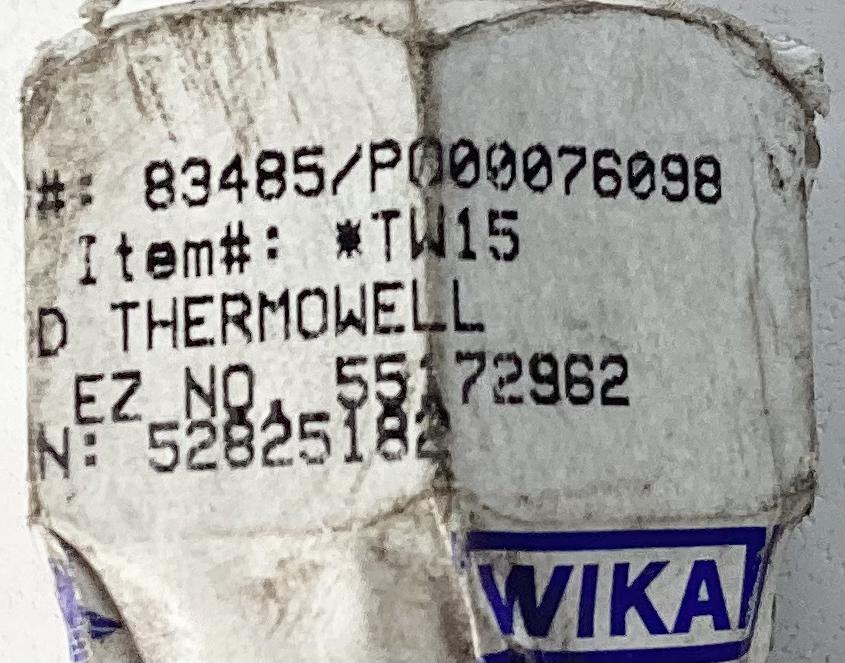 Thermowell, THD, 1/2"x3/4"x3", 316SS