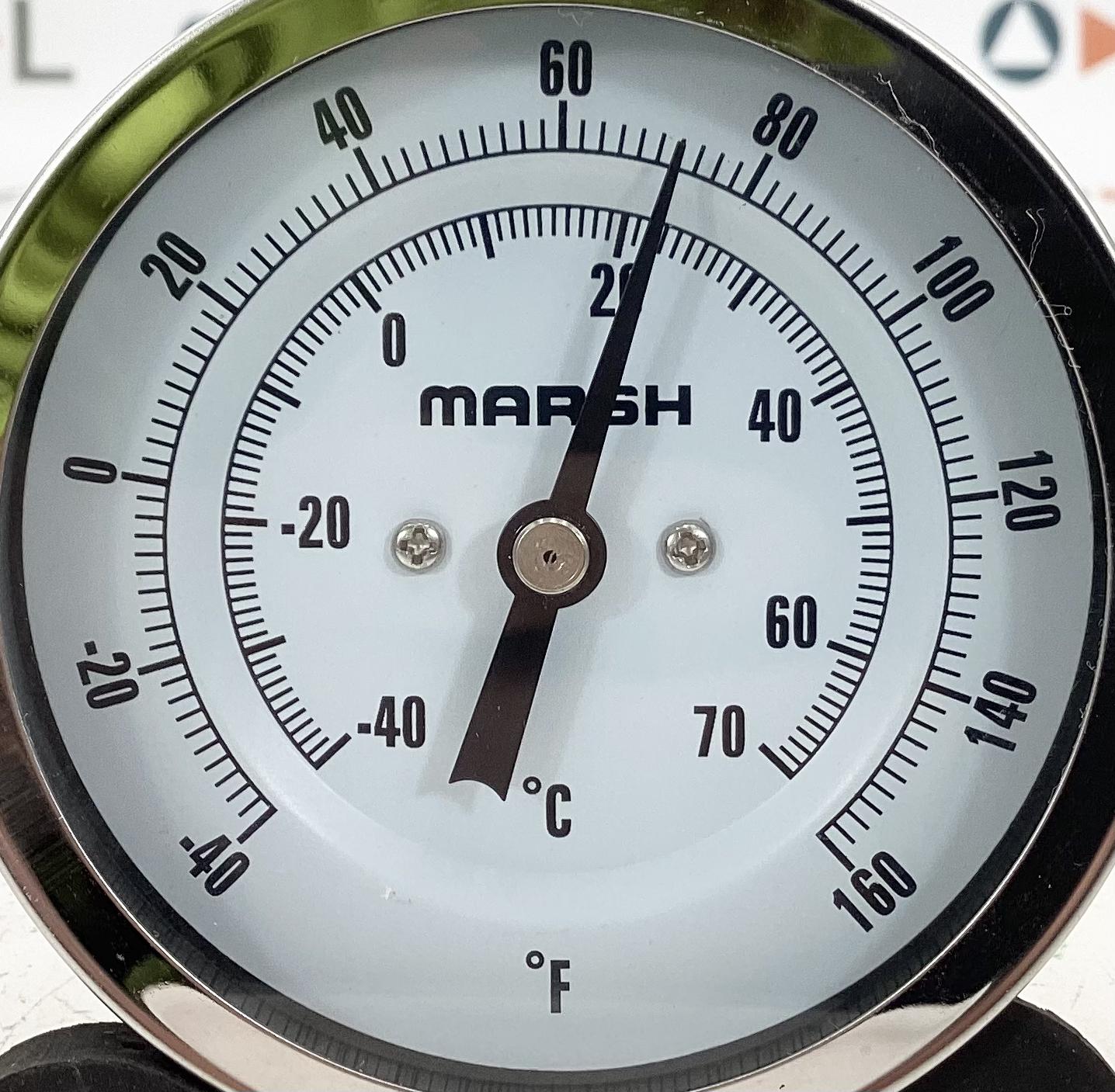 Gauge, Temperature, 1/2"x3"x6", -40-160°F