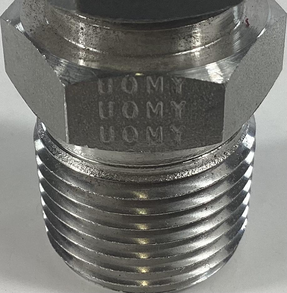 Fitting, Tube, Stainless Steel, 3/8"x1/2", Tubing x MNPT