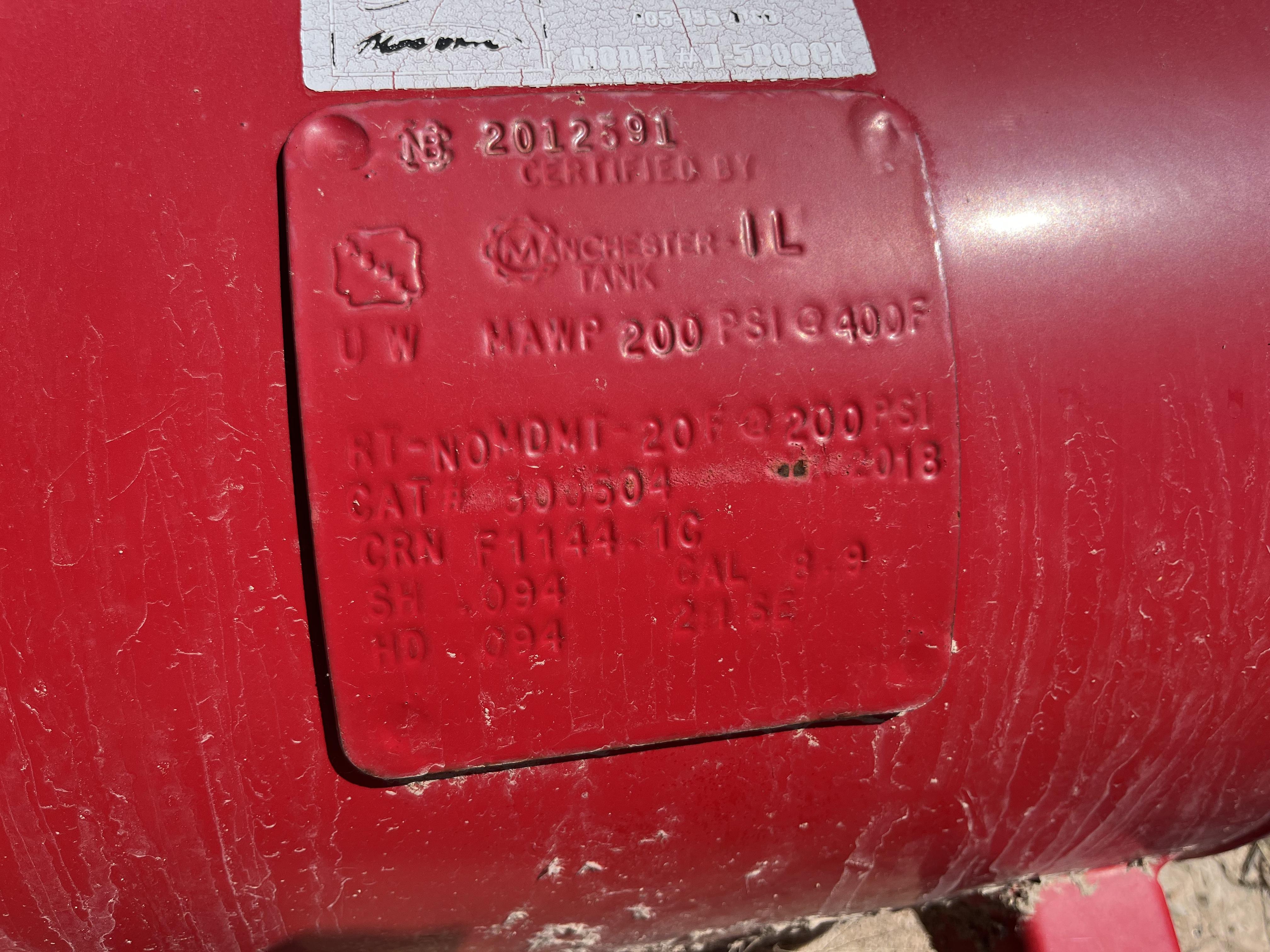 Used Blowcase, Horizontal, 8.9 gal, 200#