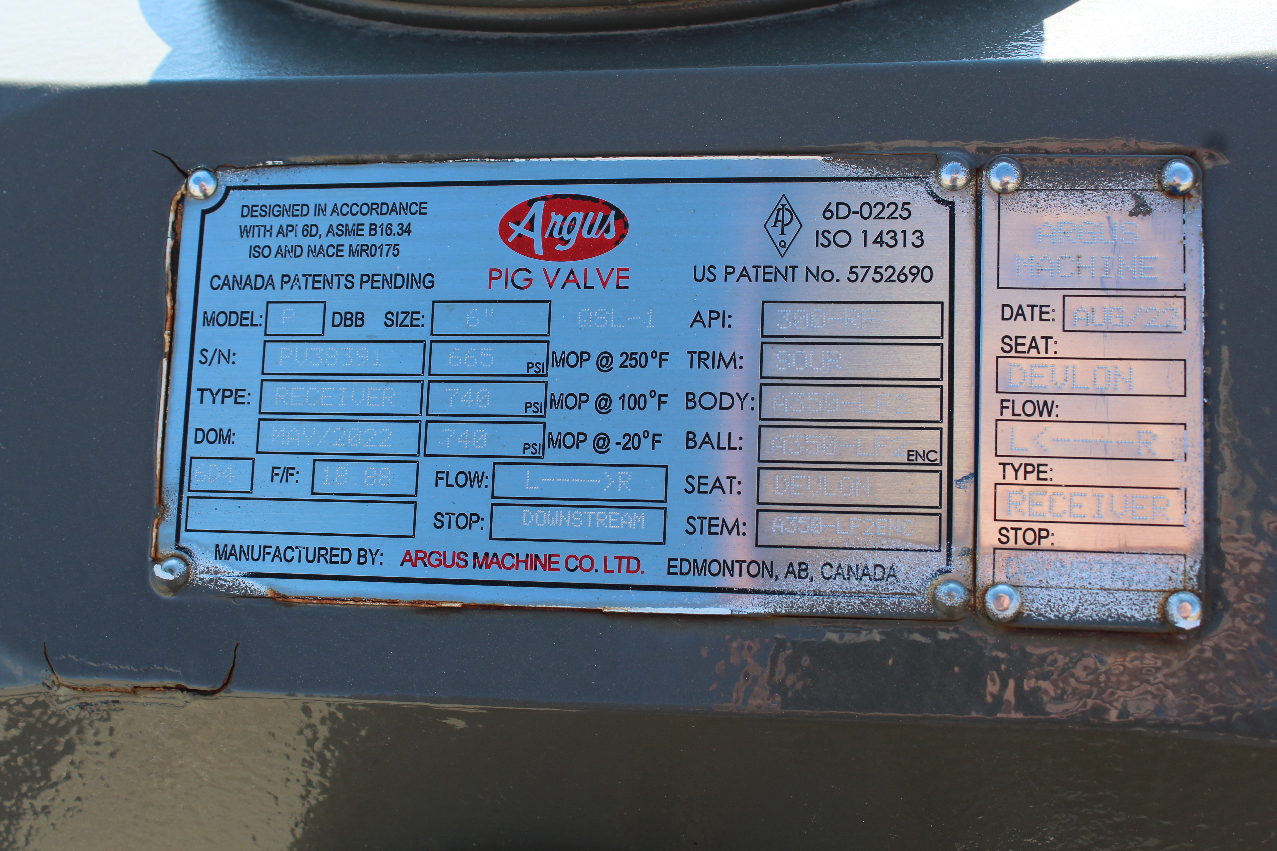 Pig Receiver, 6", 300#