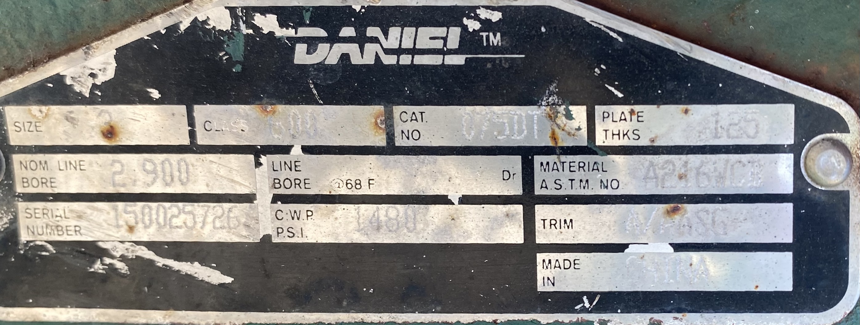 Meter Run, 3", 1480#