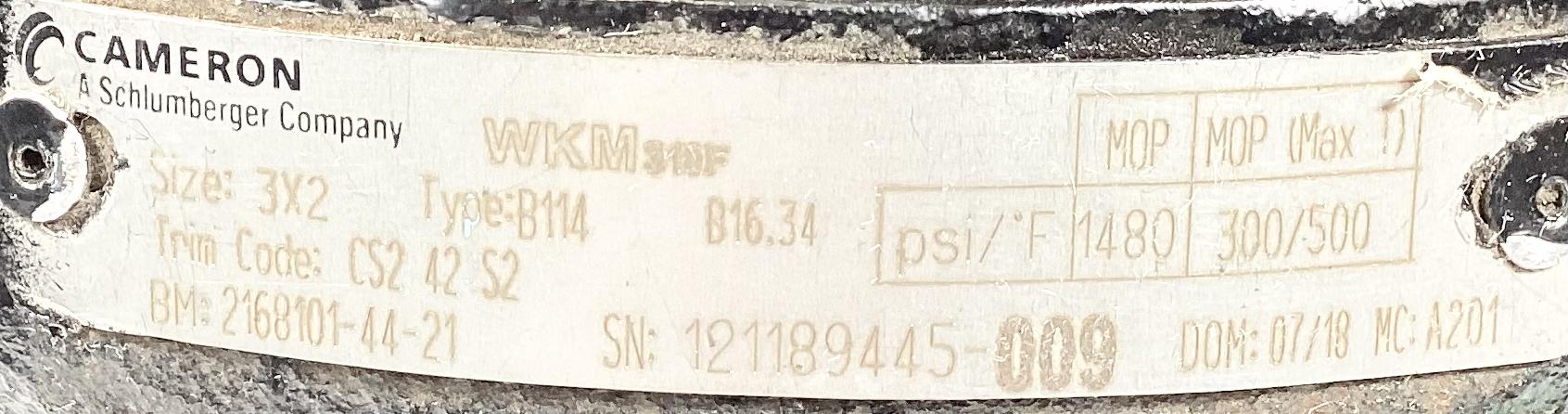 Valve, Ball, Flange, 3"x2", 1480#