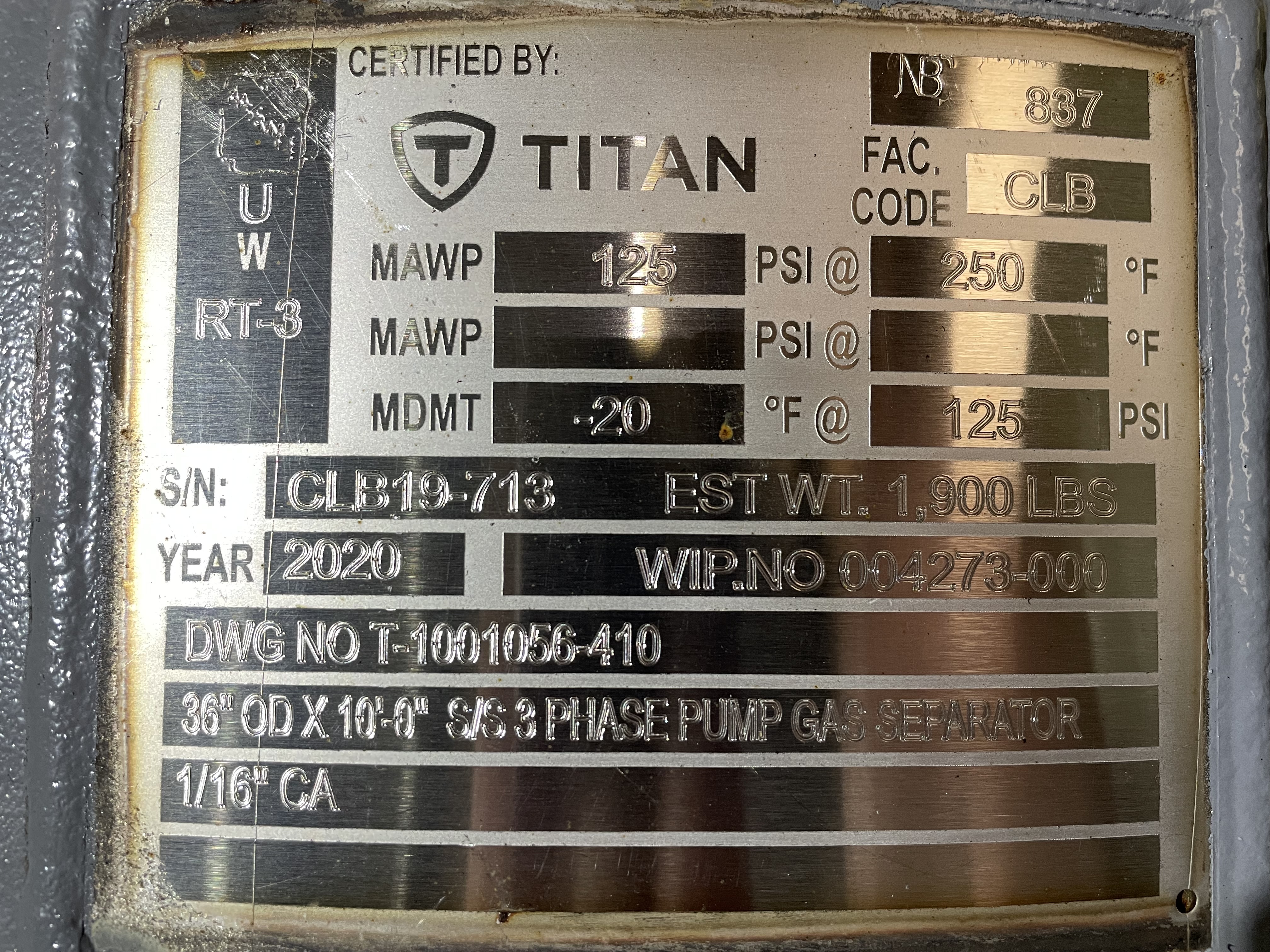 Dehy, Regen, 1.5 MMBTU