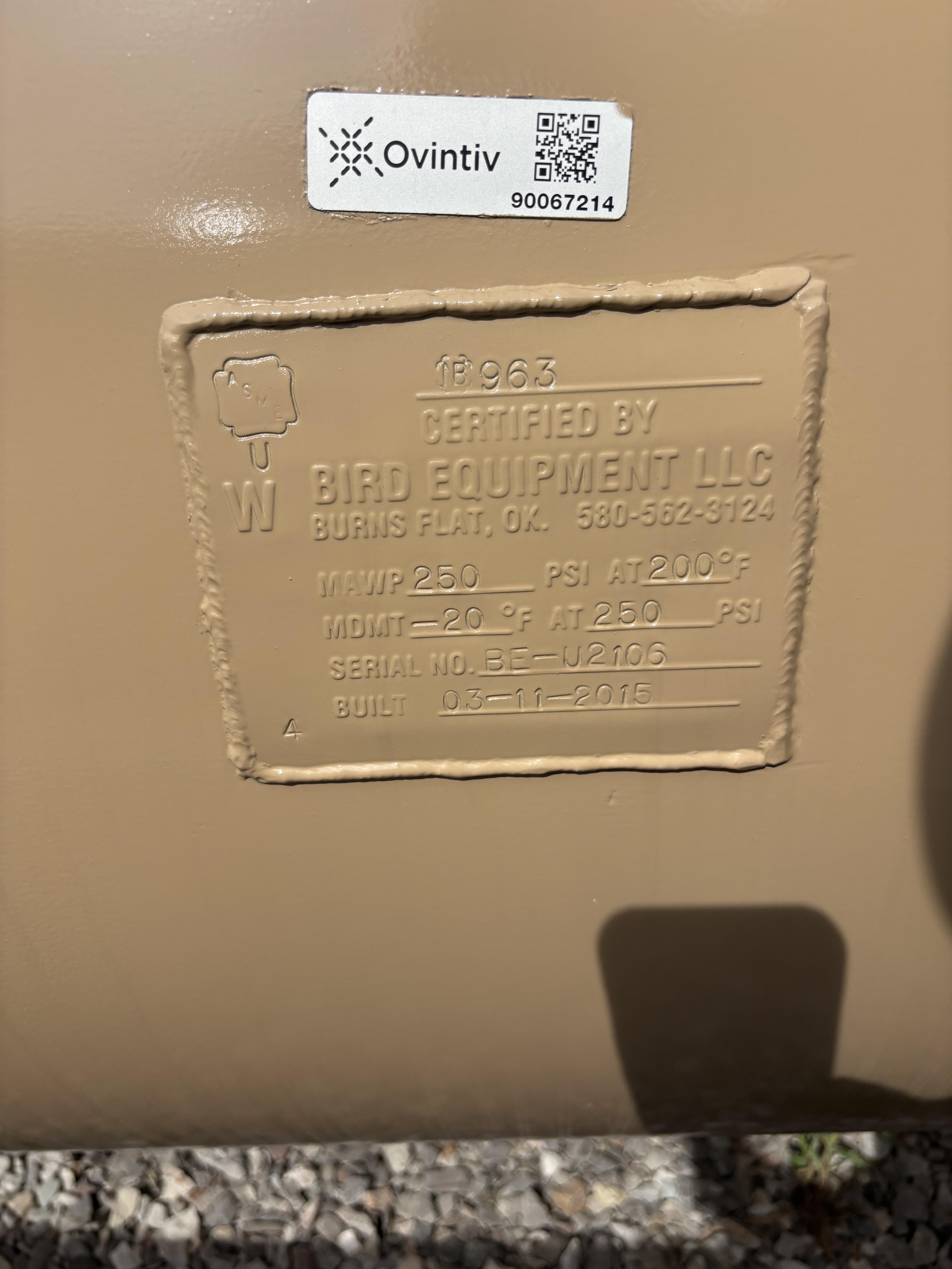 Refurbished Separator, Horizontal, 2P, 48"x15', 250#