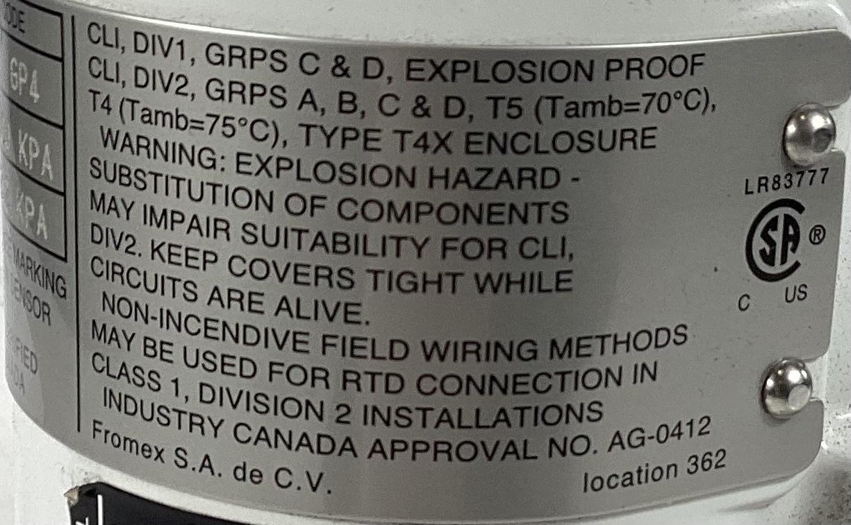 Sensor, Pressure, Fisher, MVS, 1/4", 3625#