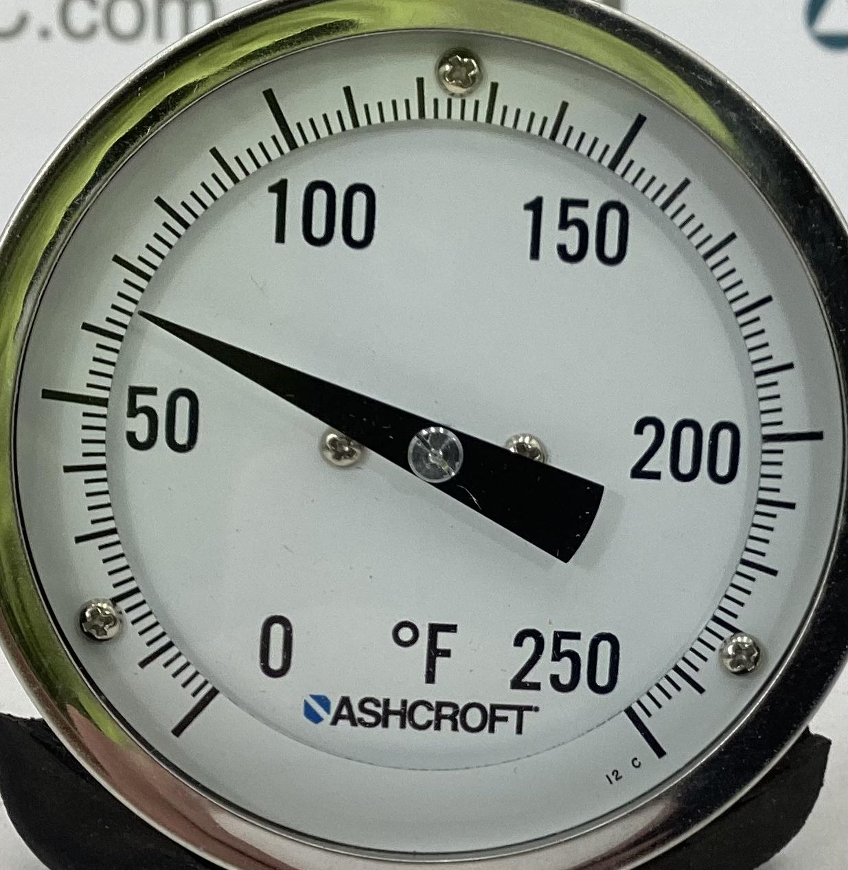 Gauge, Temperature, 1/2"x3"x6", 0-250°F