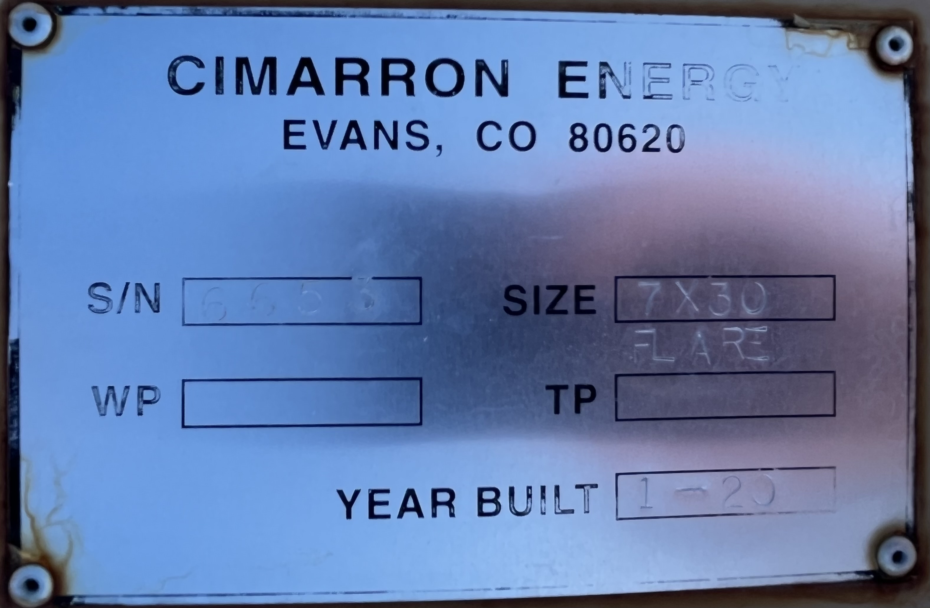 Used Combustor, 84"x30', 53 MMBtu/hr