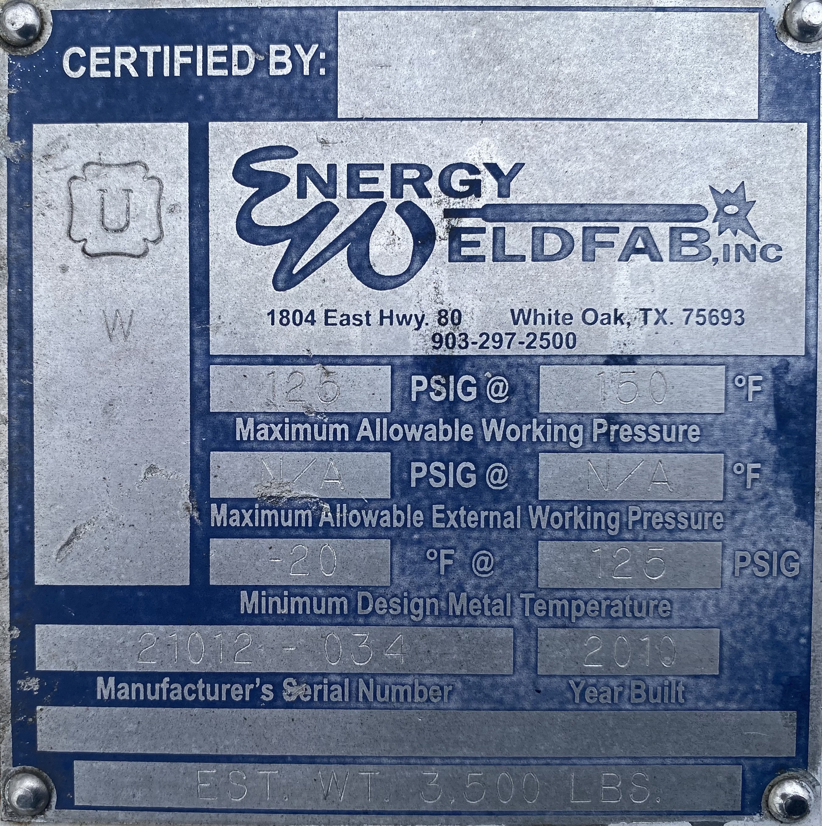 Used VRT, 30"x30', 125#