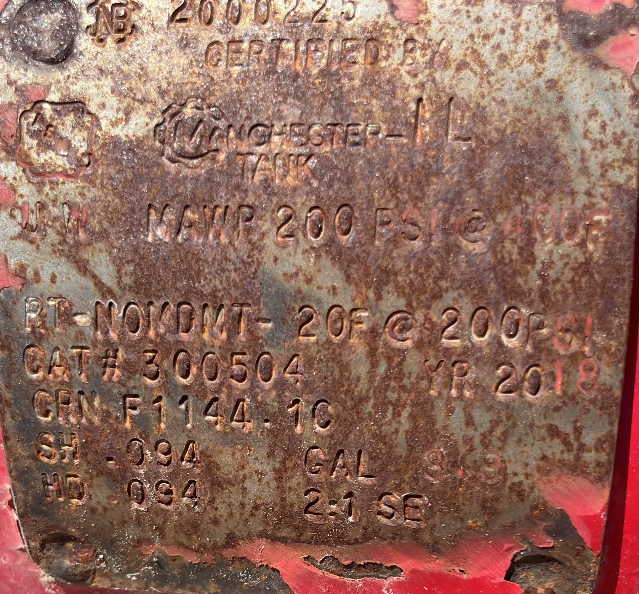 Used Blowcase, Horizontal, 8.9 gal, 200#