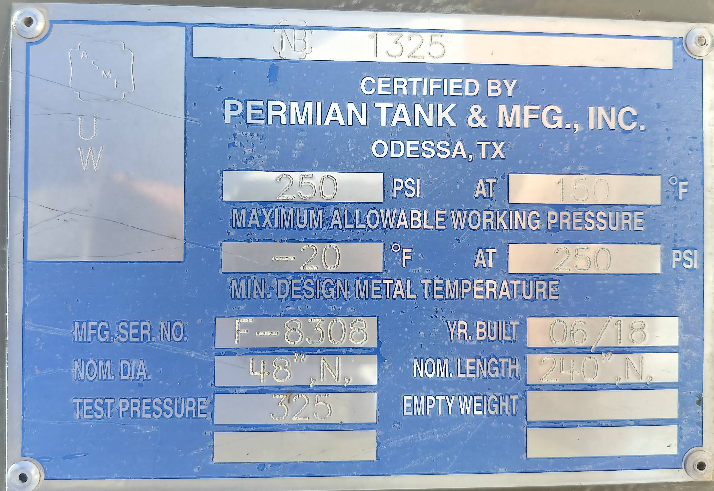 Used Separator, Vertical, 2P, 48"x20', 250#