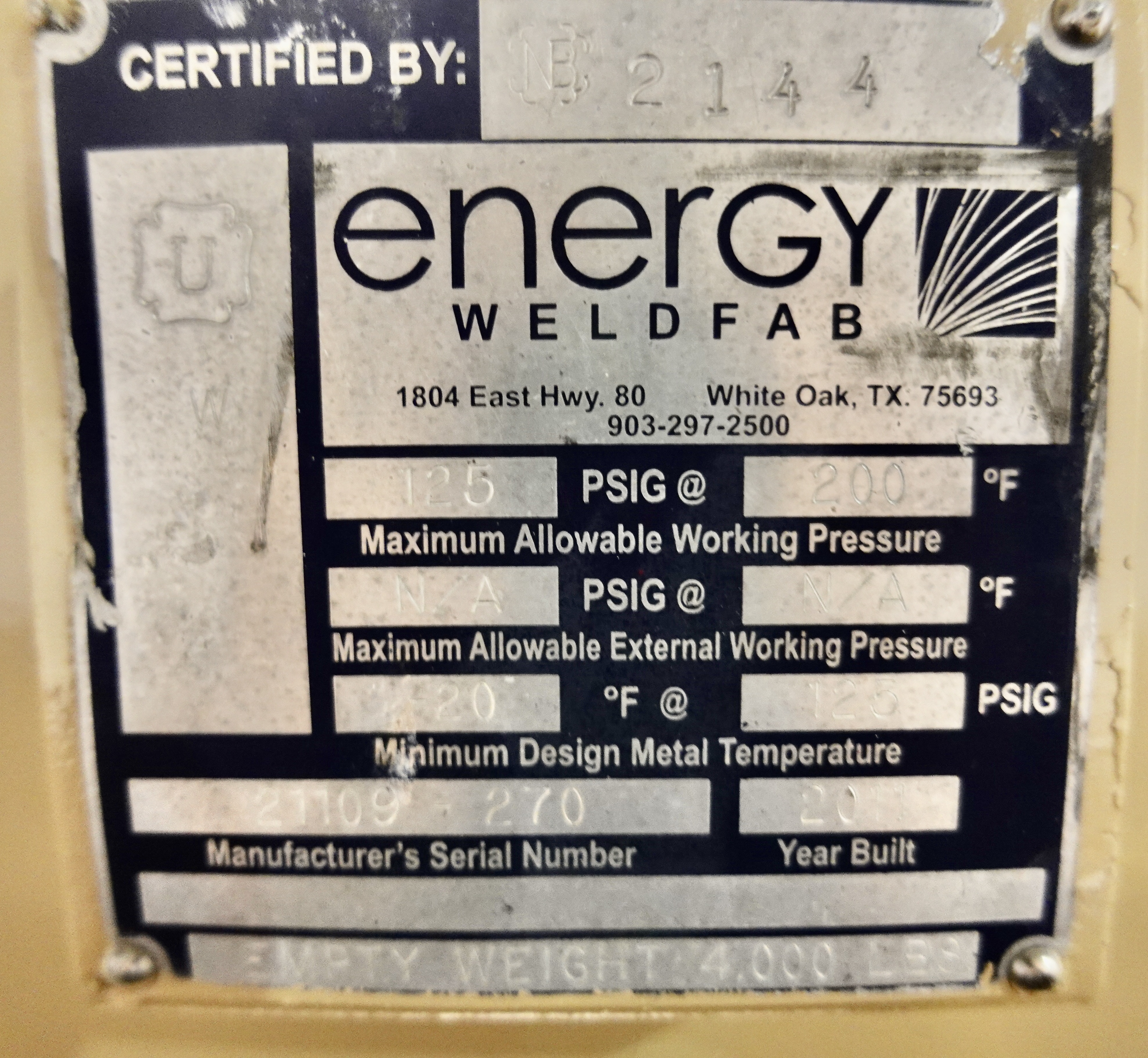 Refurbished Heater Treater, Horizontal, 36"x10', 125#