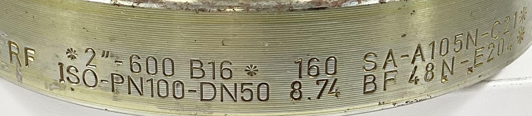 Flange, Pipe, 2", RFWN, 600, SCH160