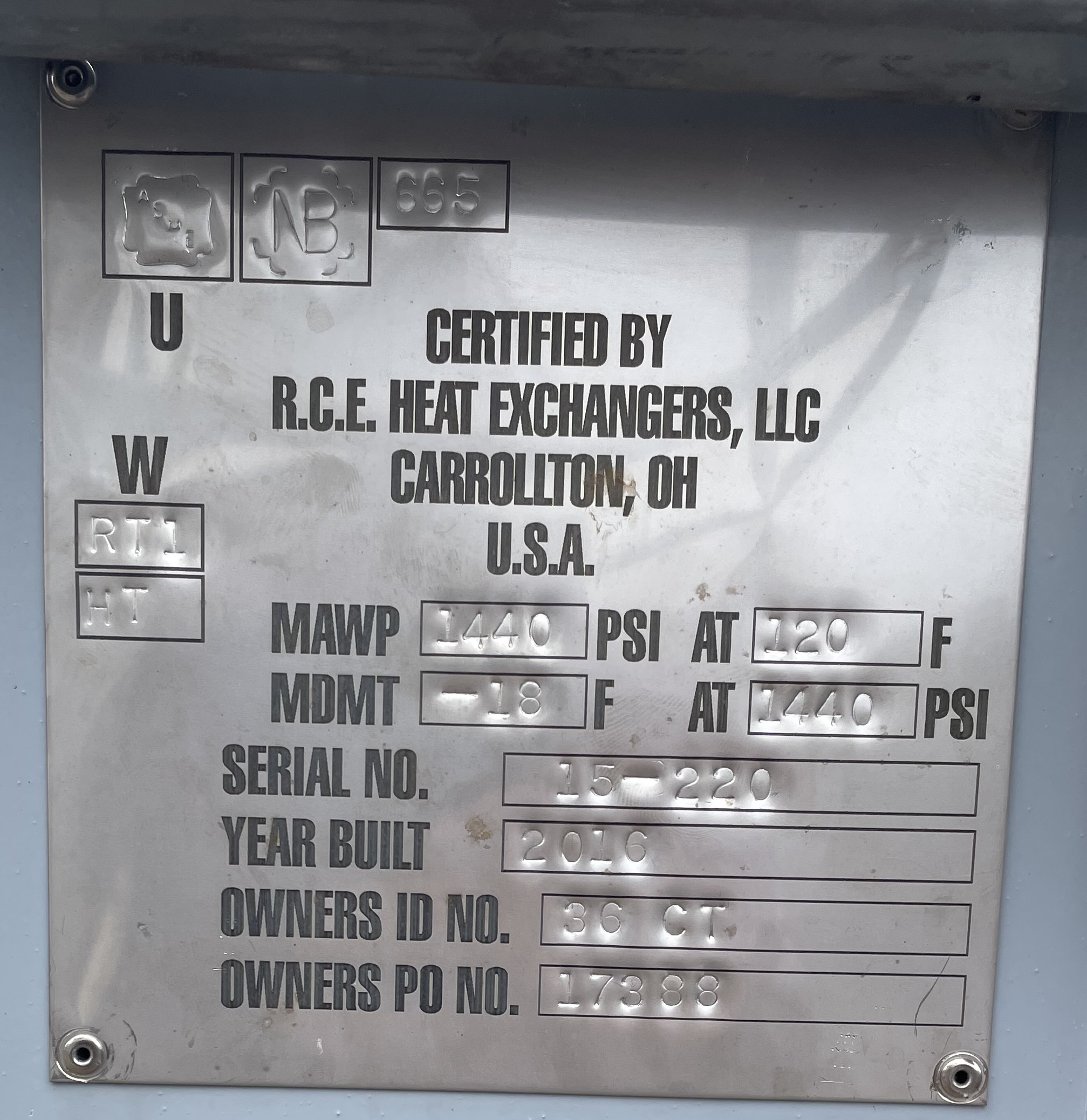 Used Dehy, 500 mbtu, 36" Tower