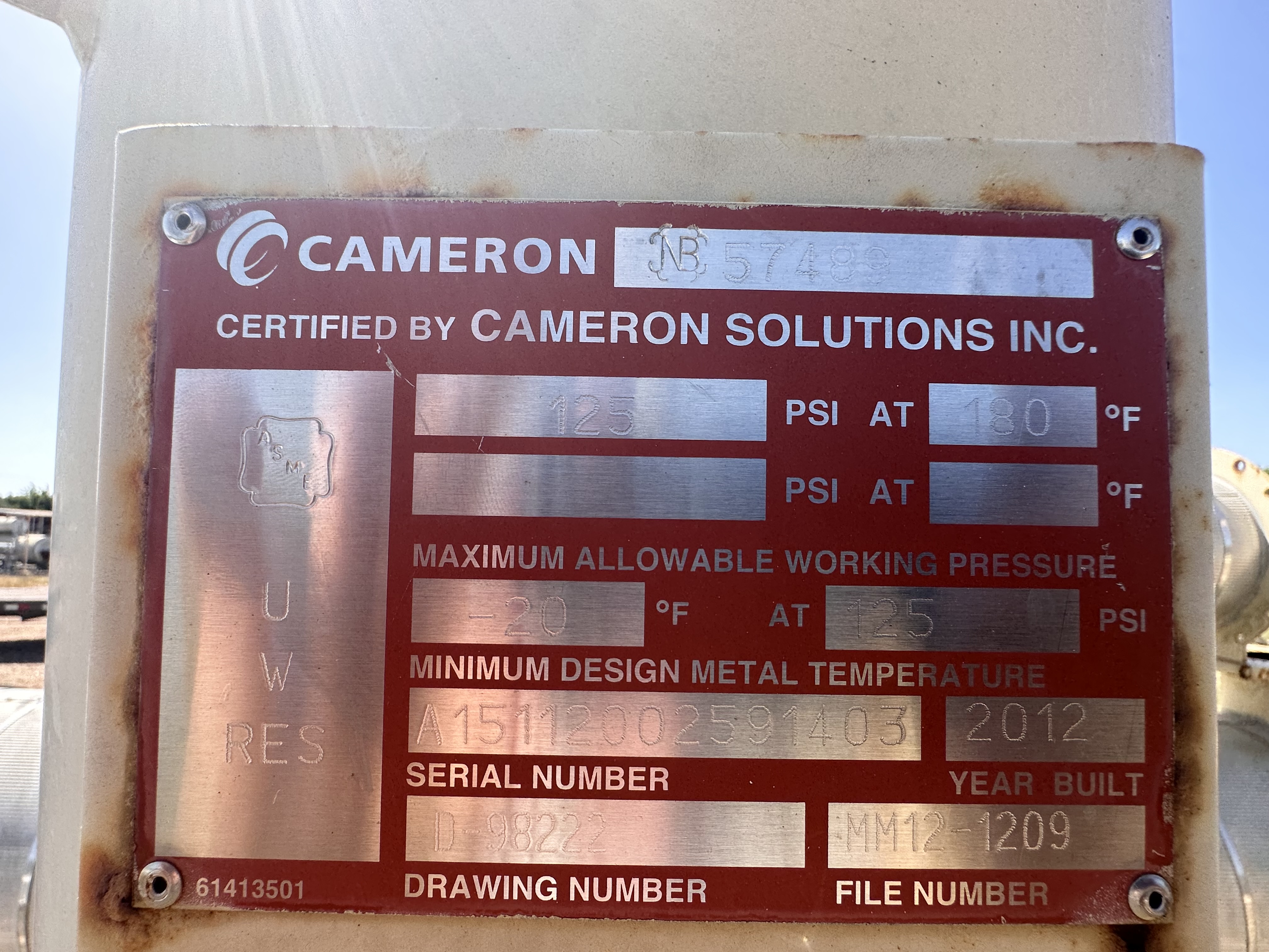 Dehy, 250 mbtu, 16" Tower