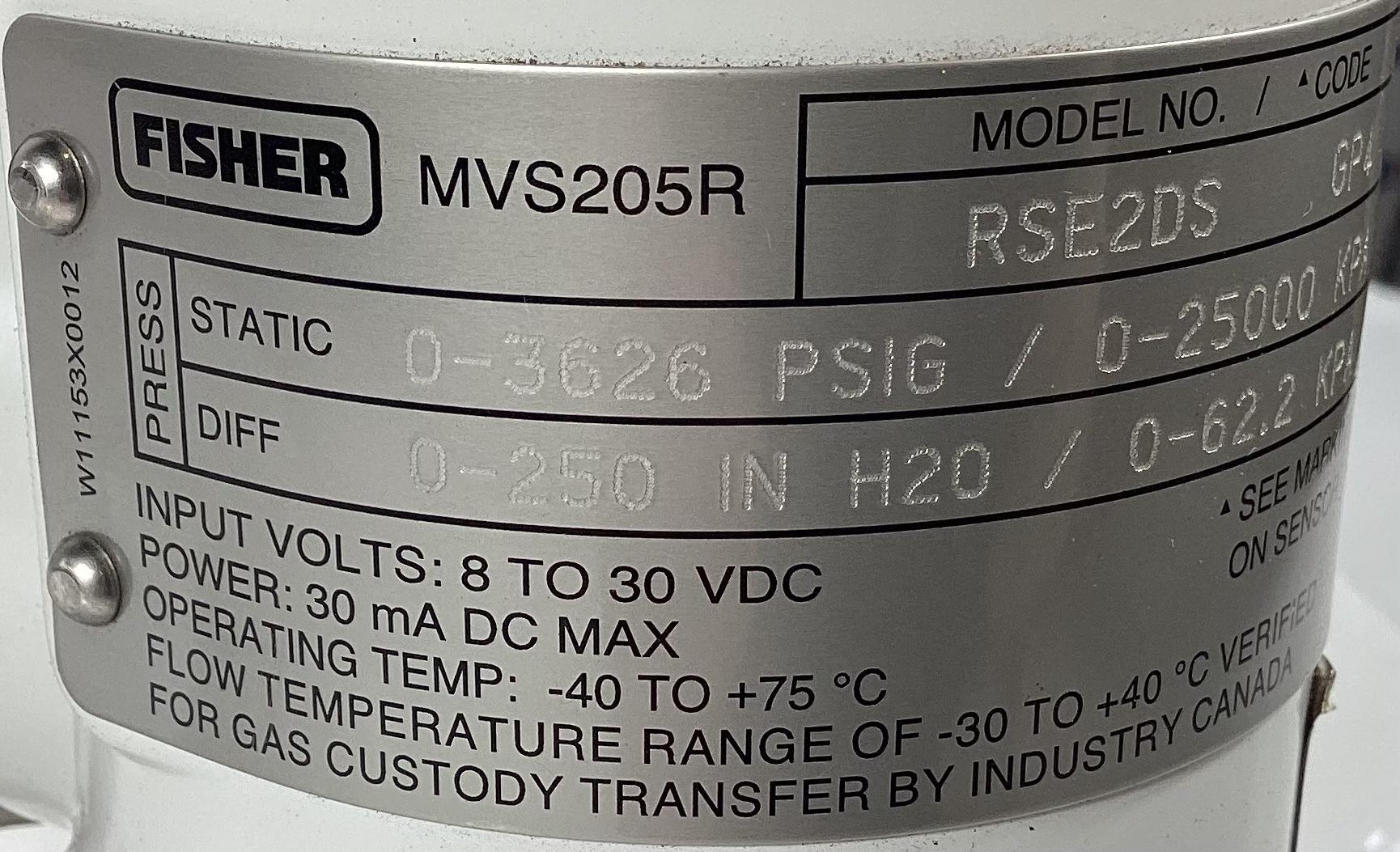 Sensor, Pressure, Fisher, MVS, 1/4", 3625#