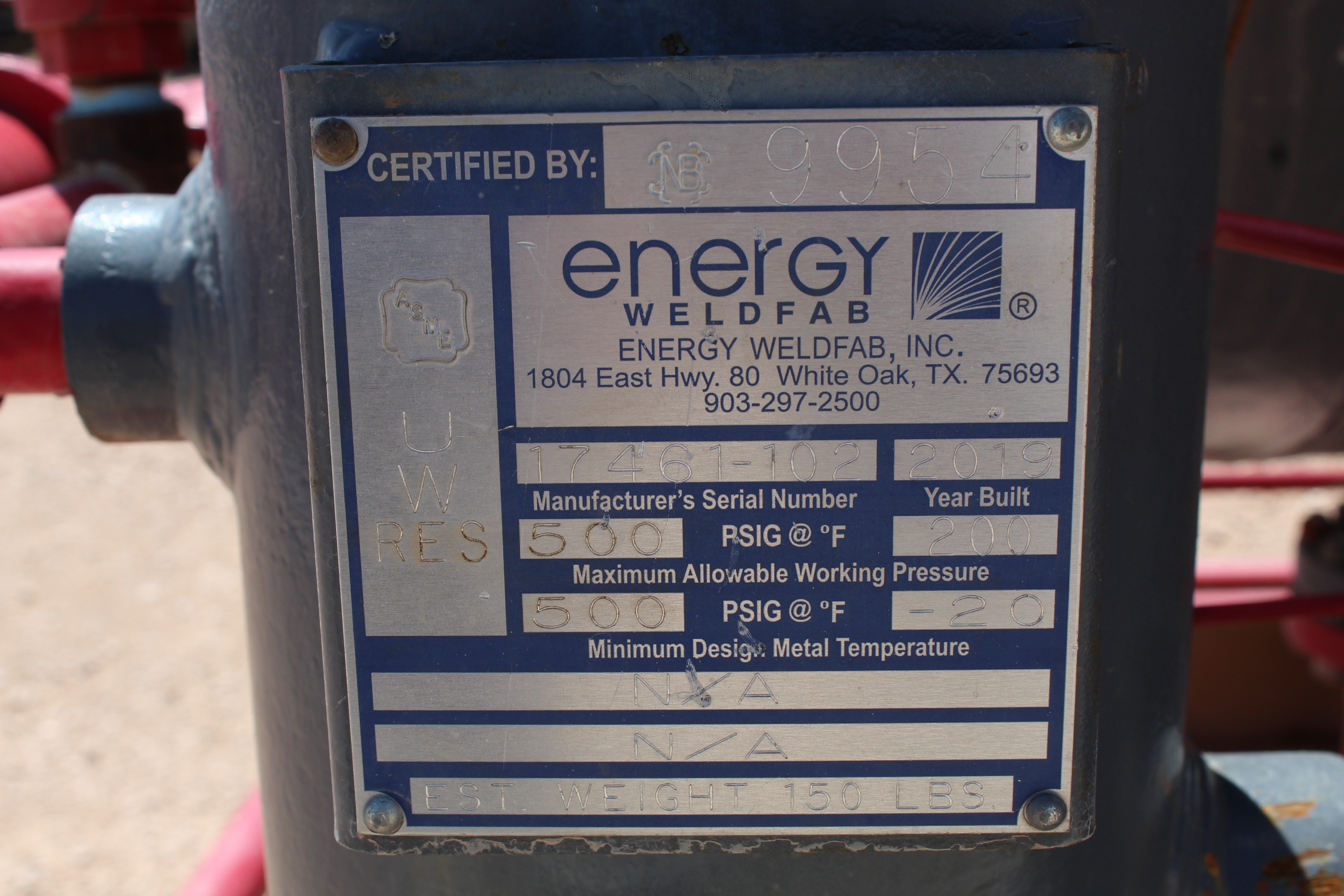 Used Separator, Horizontal, 4P, 72"x20', 500#