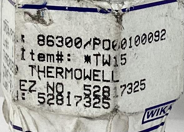 Thermowell, THD, 1/2"x3/4"x3", 316SS