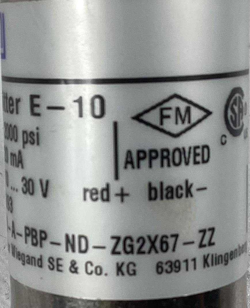 Transmitter, Pressure, 1/2", 2000#