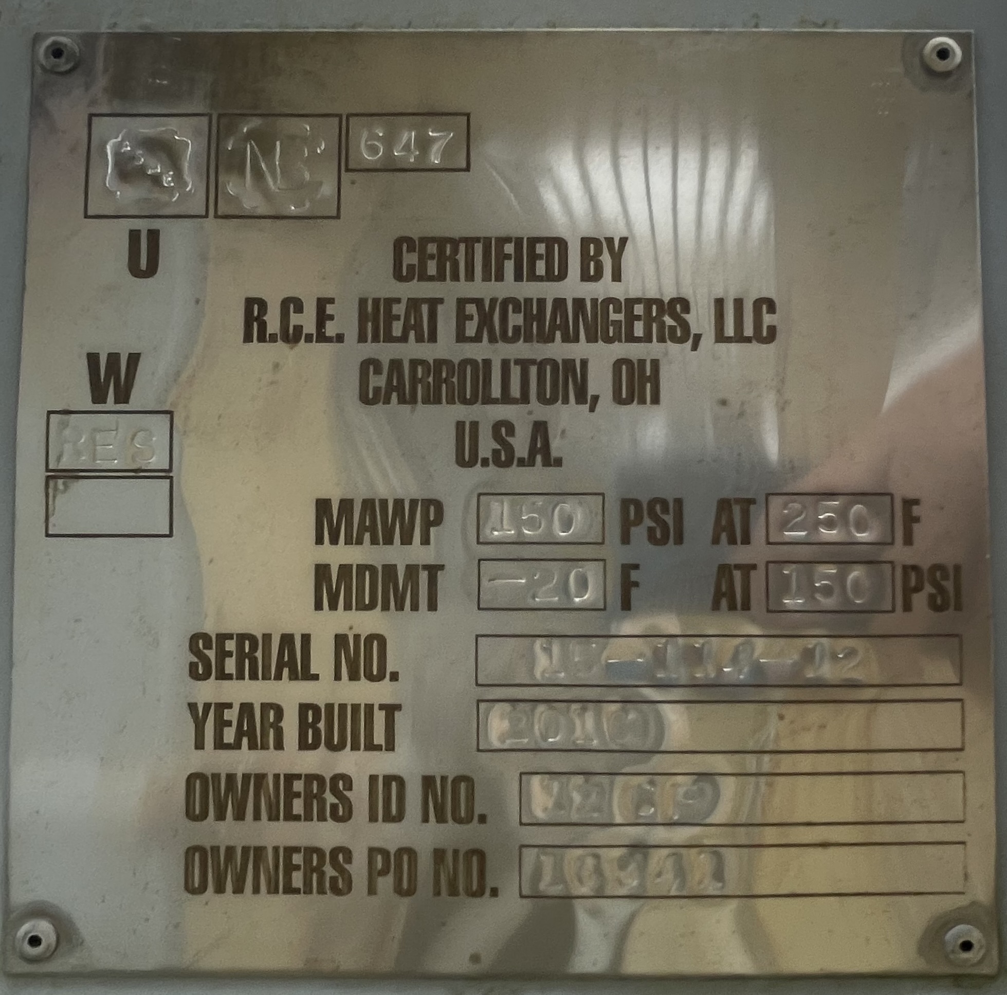 Used Dehy, 500 mbtu, 36" Tower