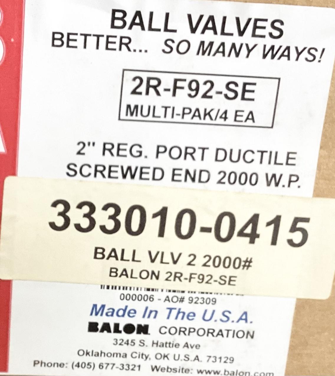 Valve, Ball, FxF, 2", 2000#