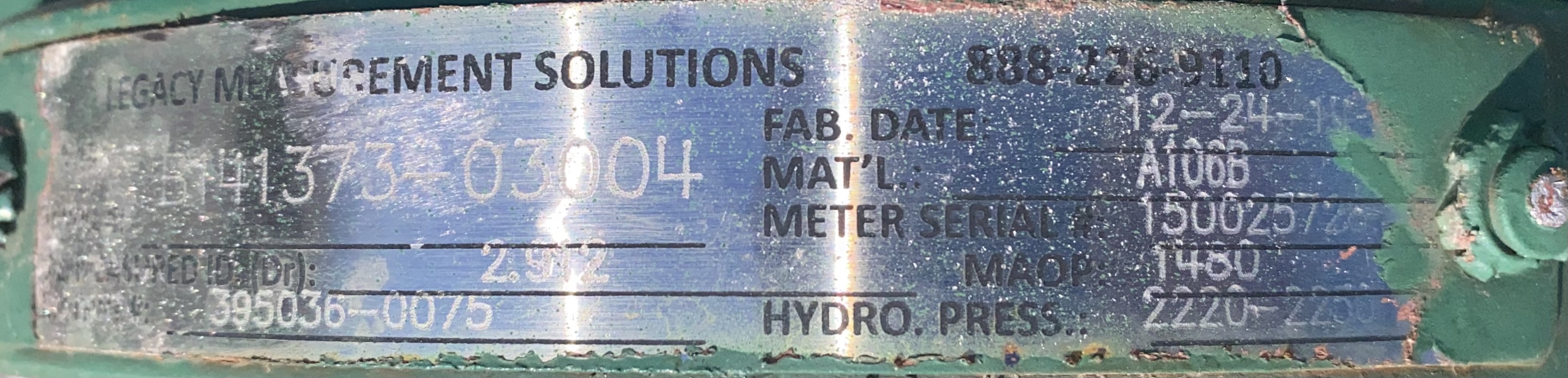 Meter Run, 3", 1480#