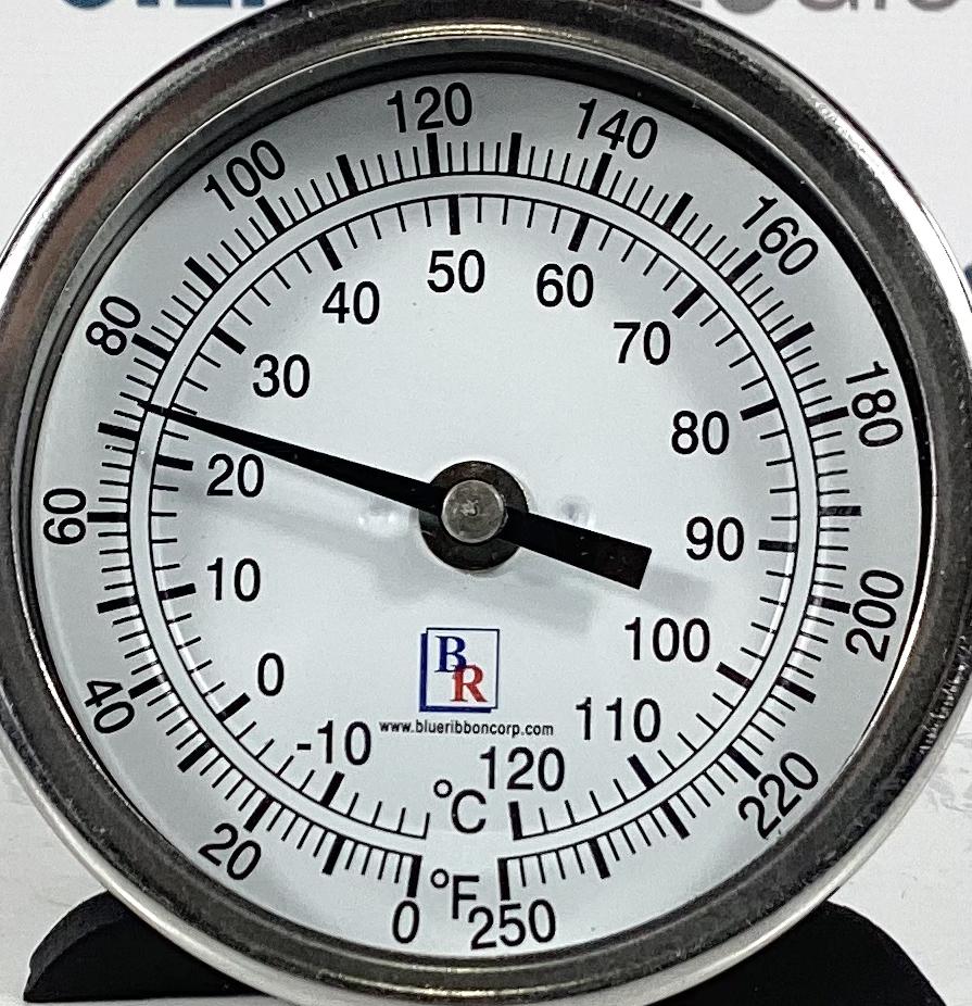 Gauge, Temperature, 1/2"x3"x4", 0-250°F