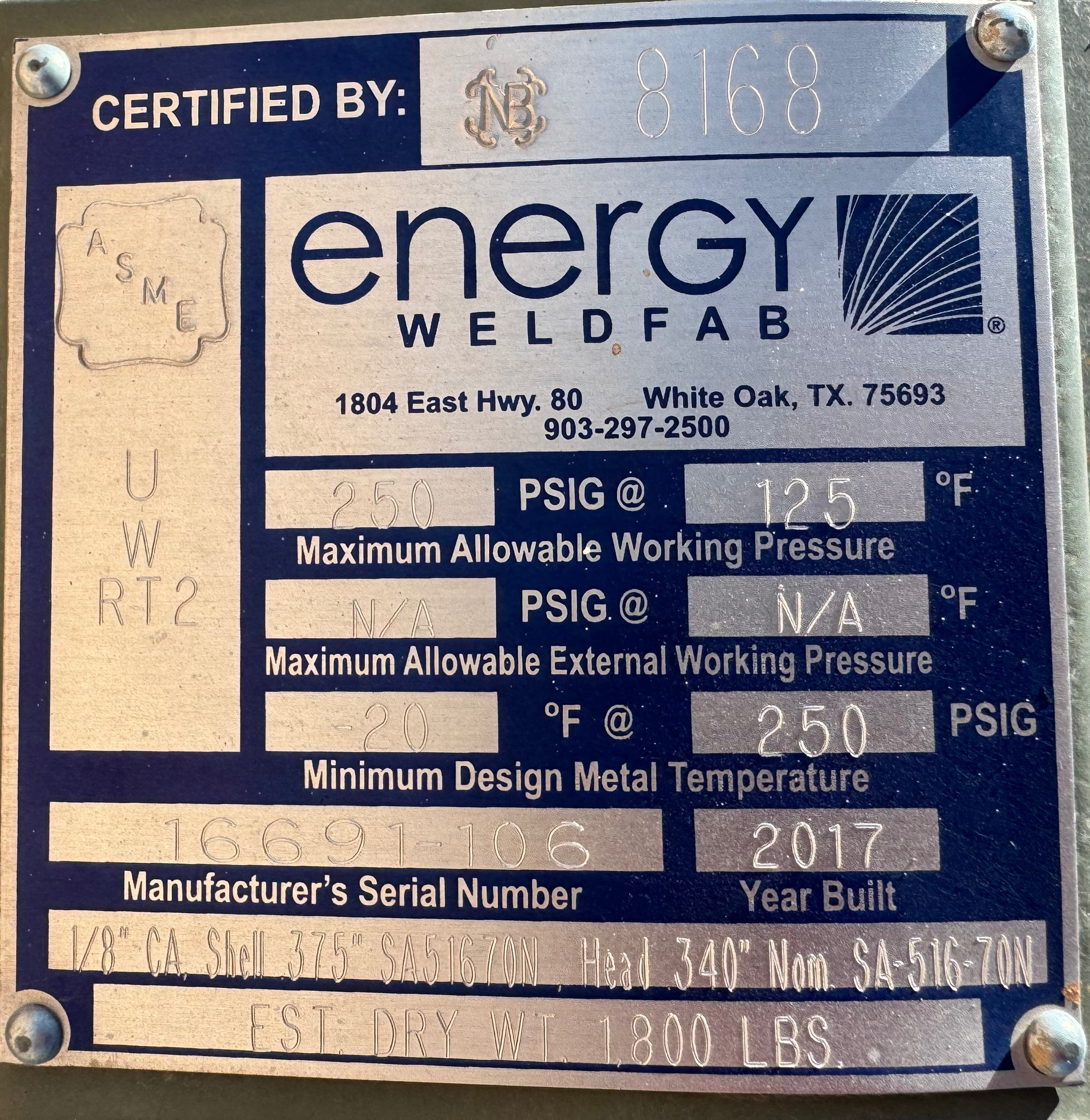 Used Separator, Vertical, 30"x10', 250#